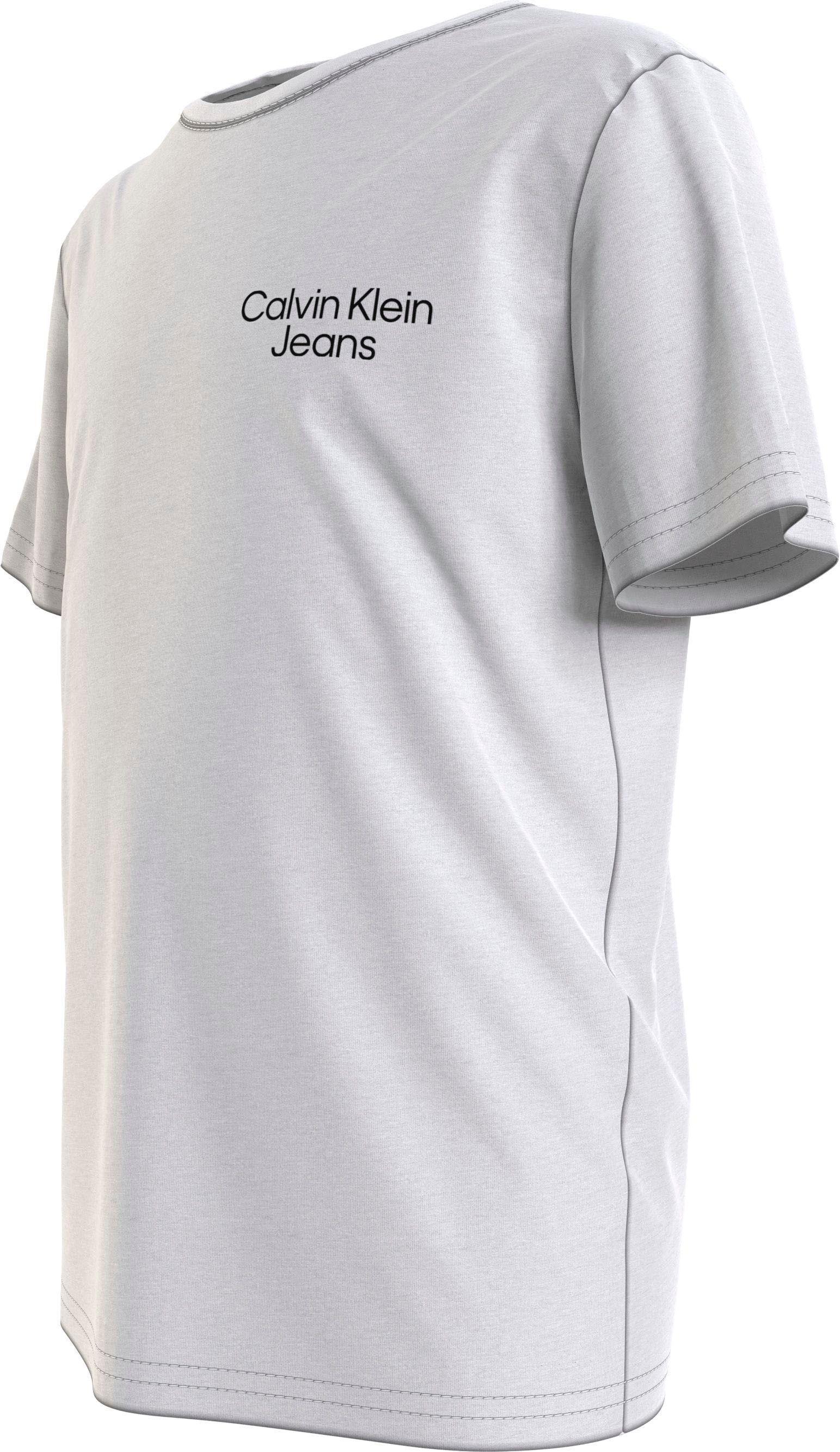 Trendige Calvin Klein Jeans T-Shirt, Ärmel mit shoppen Mindestbestellwert am der auf Logoschriftzug und Calvin ohne Klein Brust