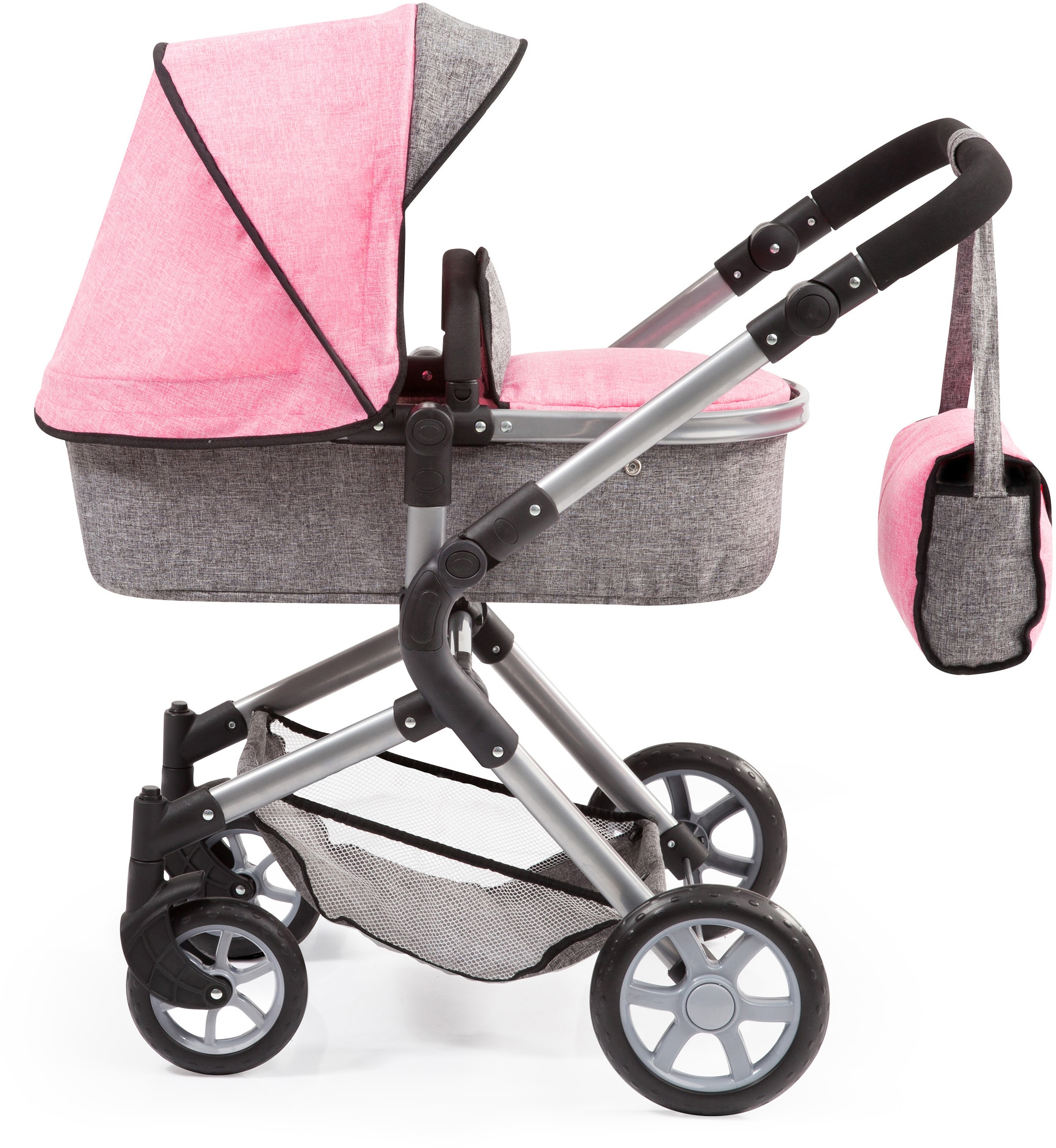 Bayer Kombi-Puppenwagen »City Neo, Grau/Rosa«