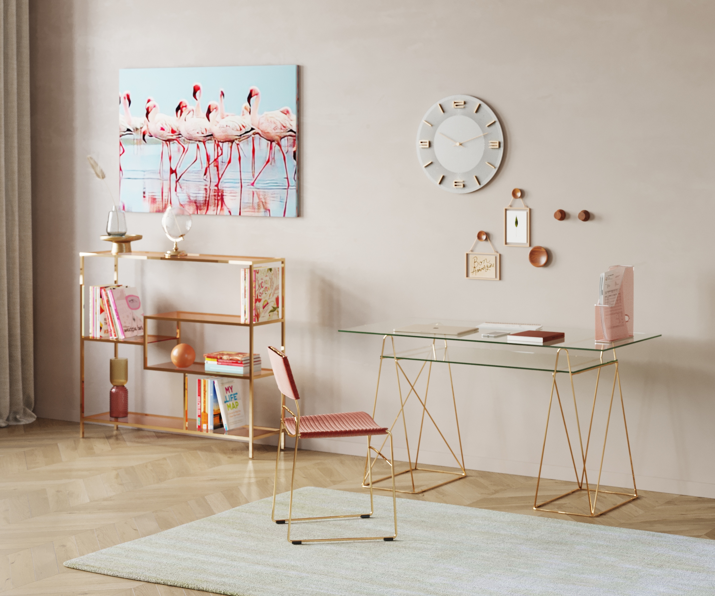 Kare Design Horloge murale »Leonardo Ø49cm« in verschiedenen Farben