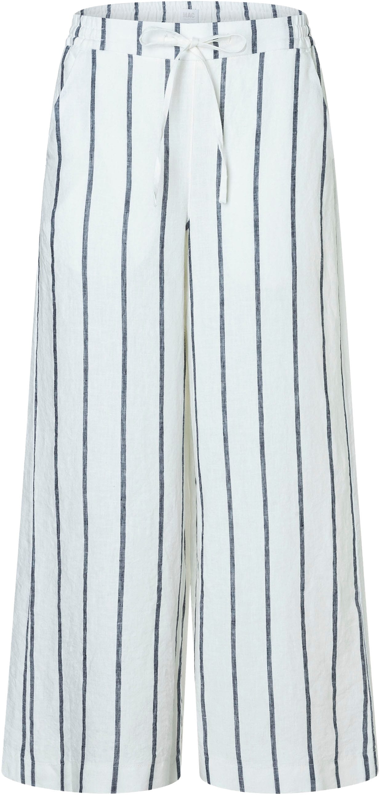 Image of MAC Leinenhose "CALLIE cropped" gestreift mit Kordelzug