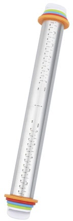 Image of Maximex Teigroller, (1 tlg.), mit Abstandshalter und Messskala, Silberfarben matt bei Ackermann Versand Schweiz