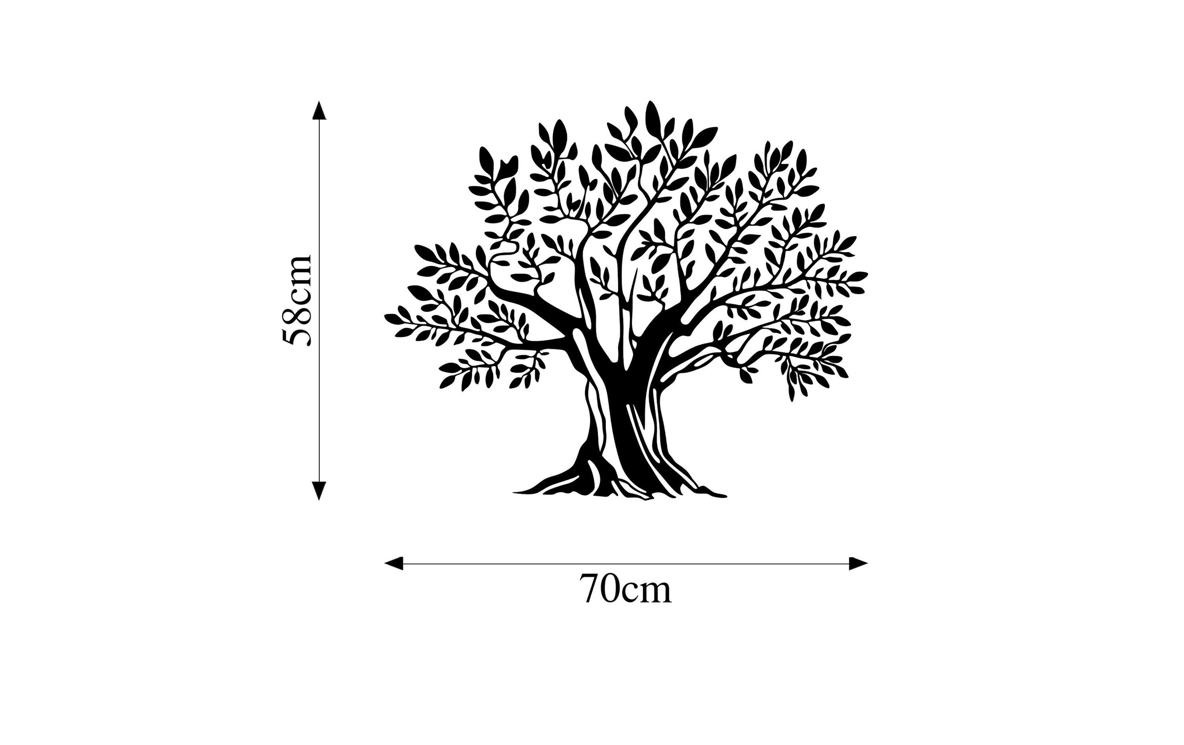 Wanddekoobjekt »Wallxpert Monumental Tree 70 x 58 cm«