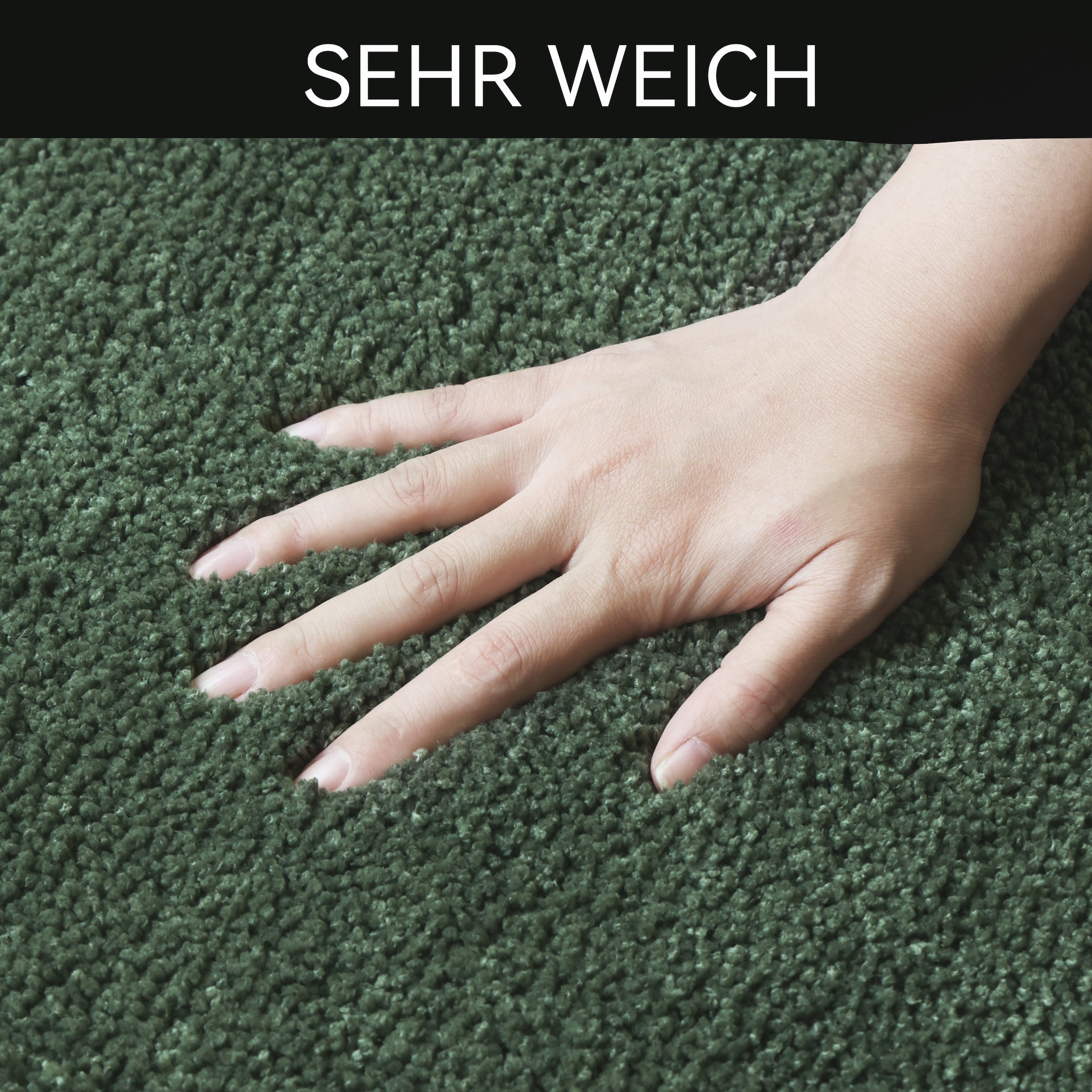 GOODproduct Badematte »Sanremo mit Rahmen, Badvorleger, Badezimmer Teppich, sehr weich« Höhe 25 mm rutschhemmend beschichtet fussbodenheizungsgeeignet | schnell trocknend Badteppich, unifarben, rechteckig und als 3-tlg. Set erhältlich