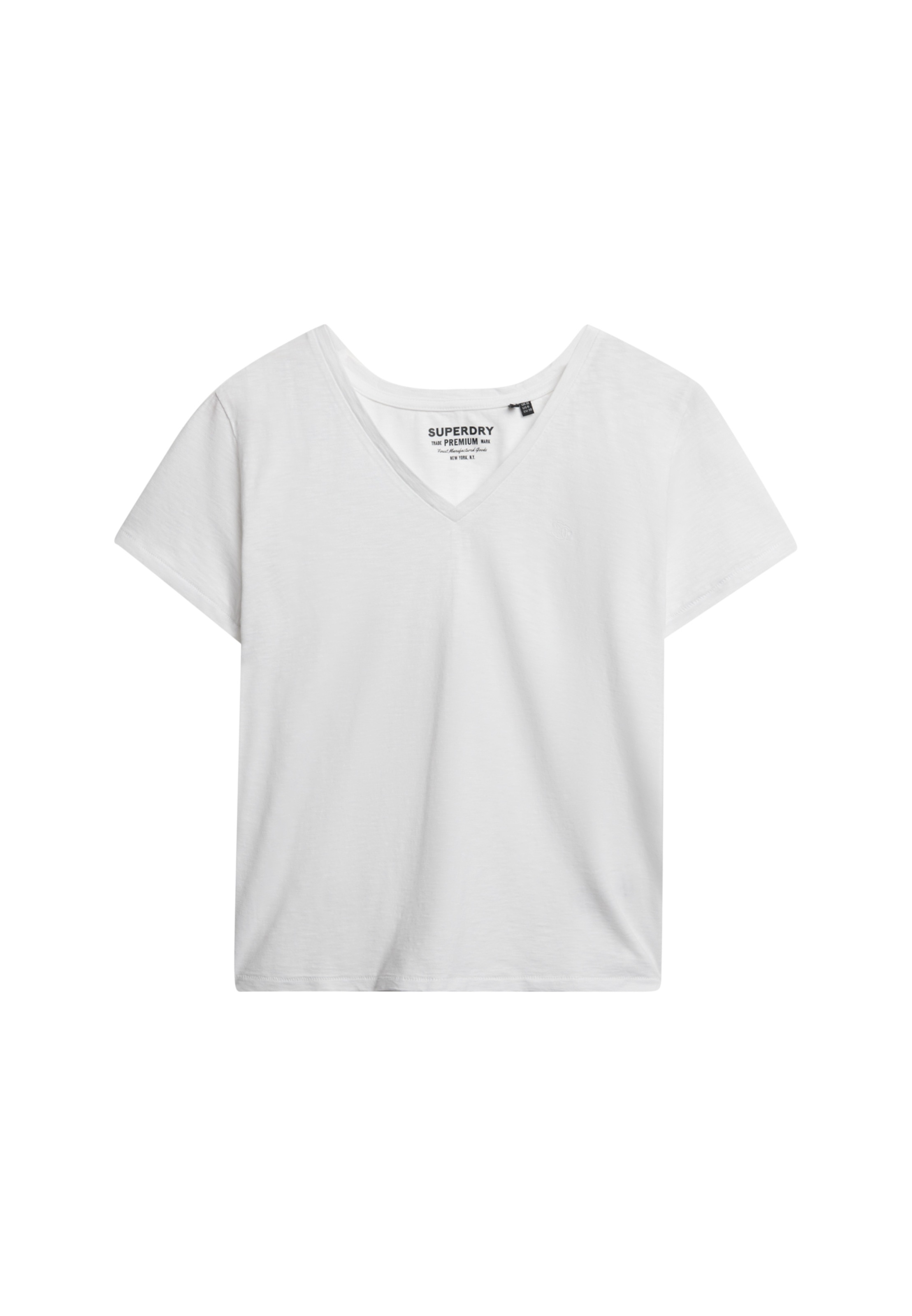 Superdry T-shirt »STUDIOS SLUB EMB VEE TEE« Baumwollmischung, relaxed fit