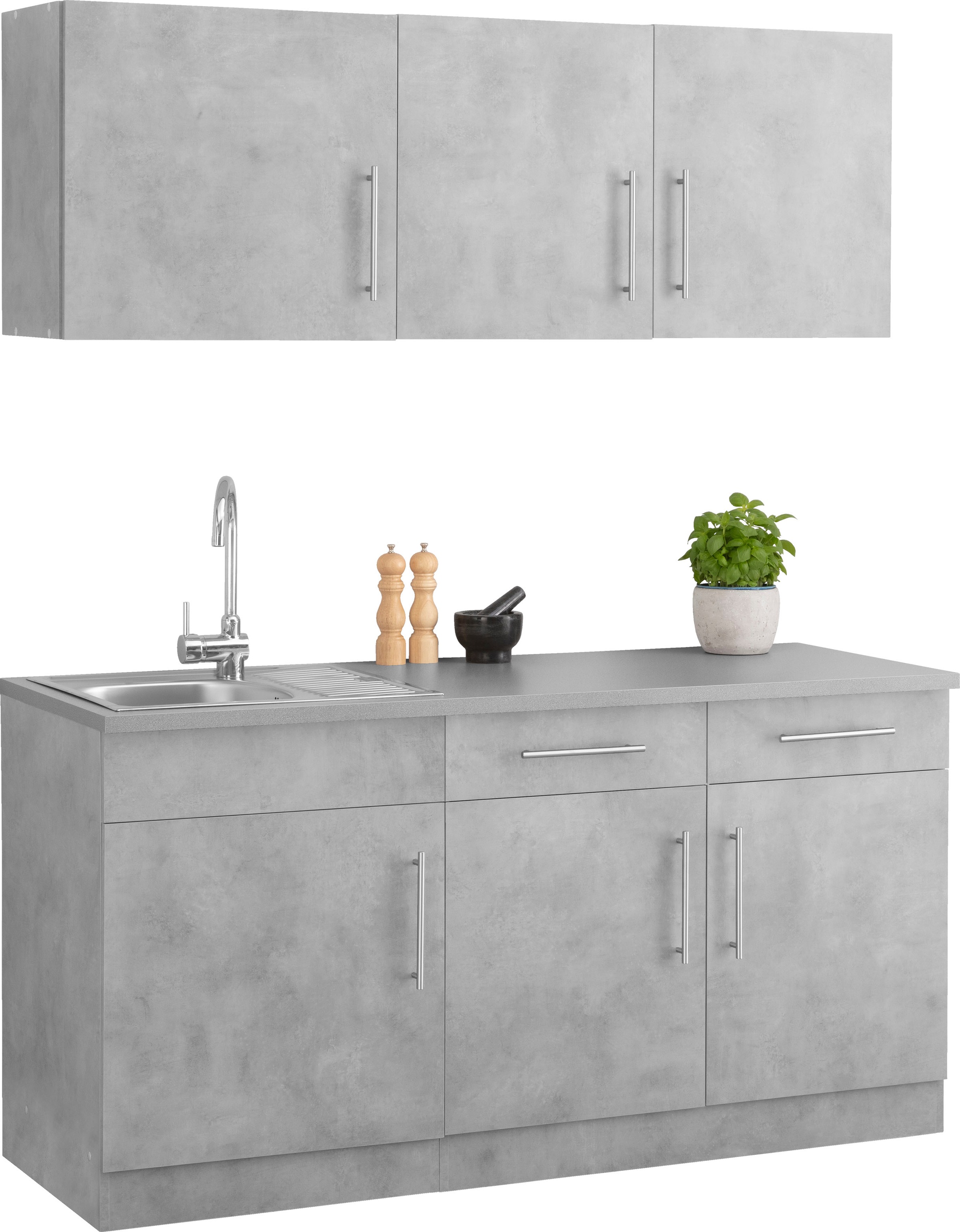 wiho Küchen Pantryküche "Cali" ohne E-Geräte, Breite 160 cm