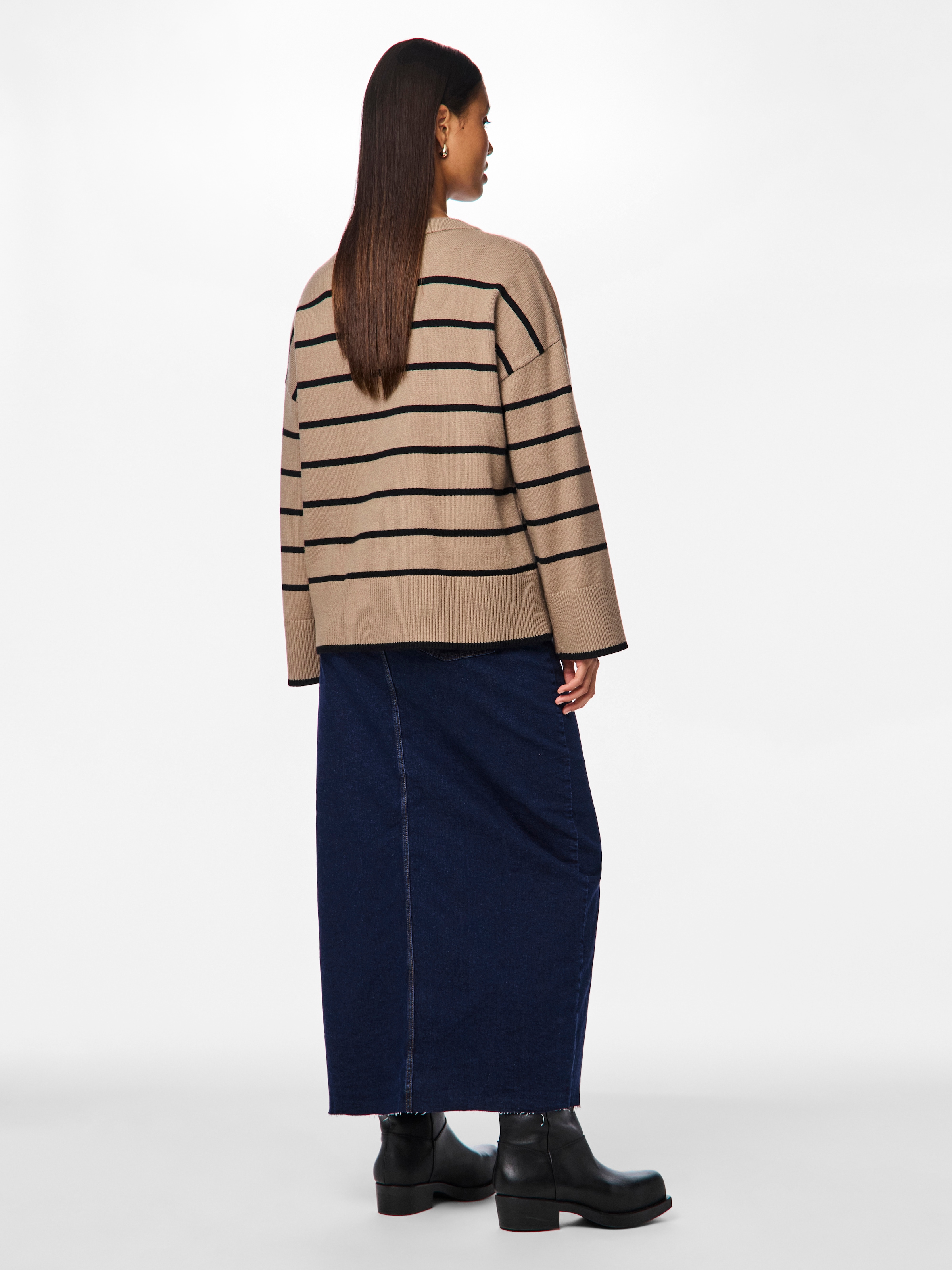 pieces Rundhalspullover »PCMATHILDE LS O-NECK KNIT NOOS BC«