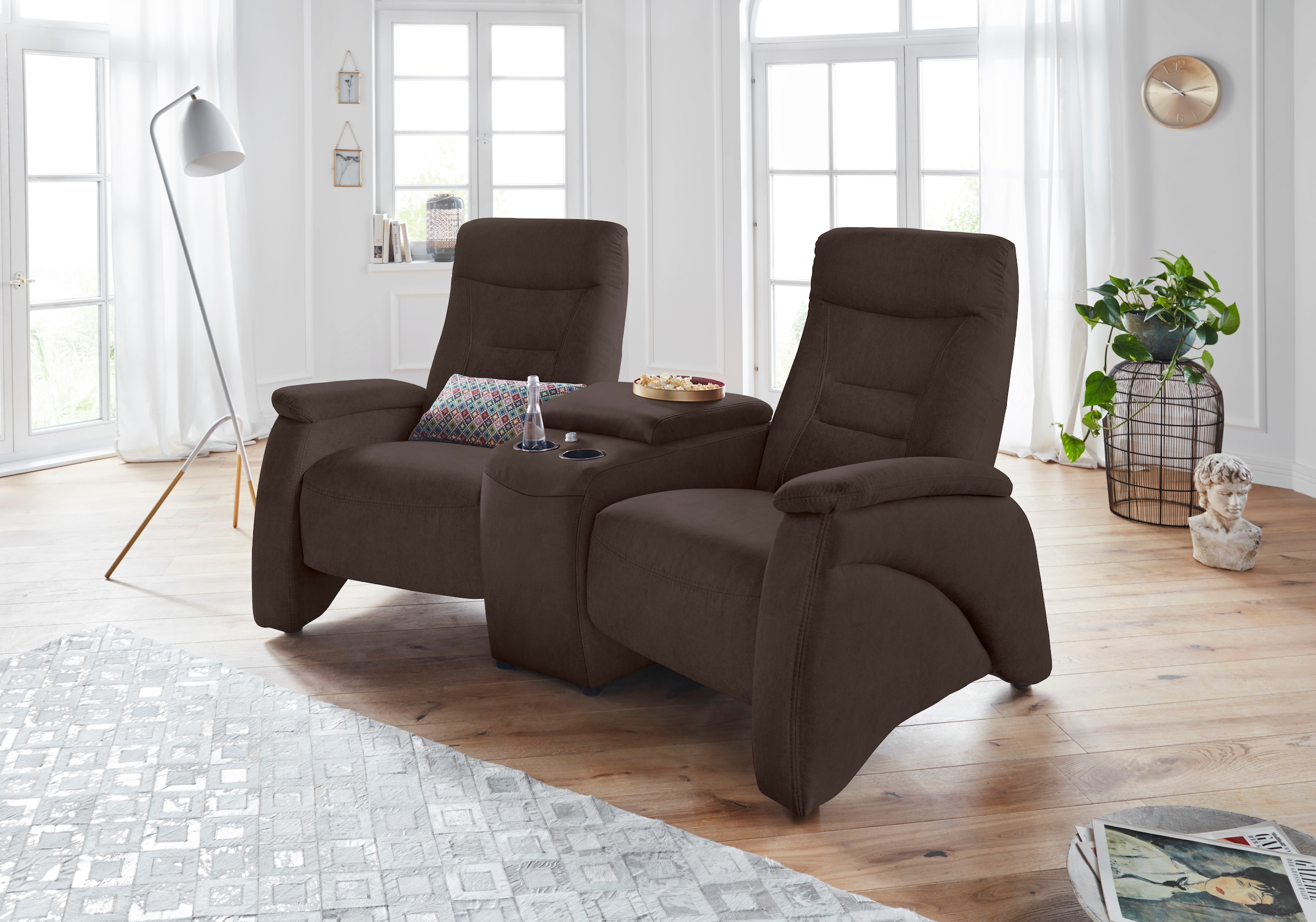 Image of exxpo - sofa fashion 2,5-Sitzer "Ascoli, Kinosofa mit hohem Sitzkomfort, bequeme Armlehnen" inkl. Relaxfunktion, mit Ablage und Staufach, hohe Rückenlehne