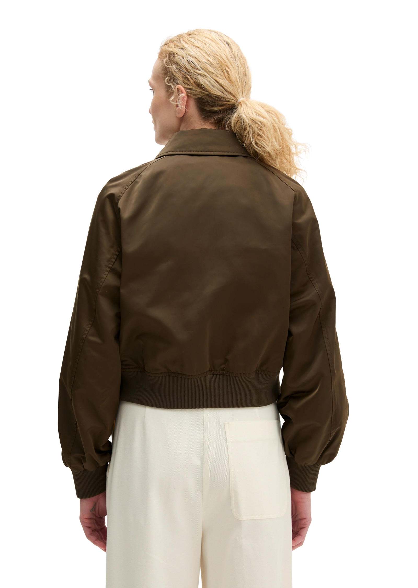 Marc O'Polo Blouson im Aviator-Stil regular aus recyceltem Shiny-Polyester-Twill