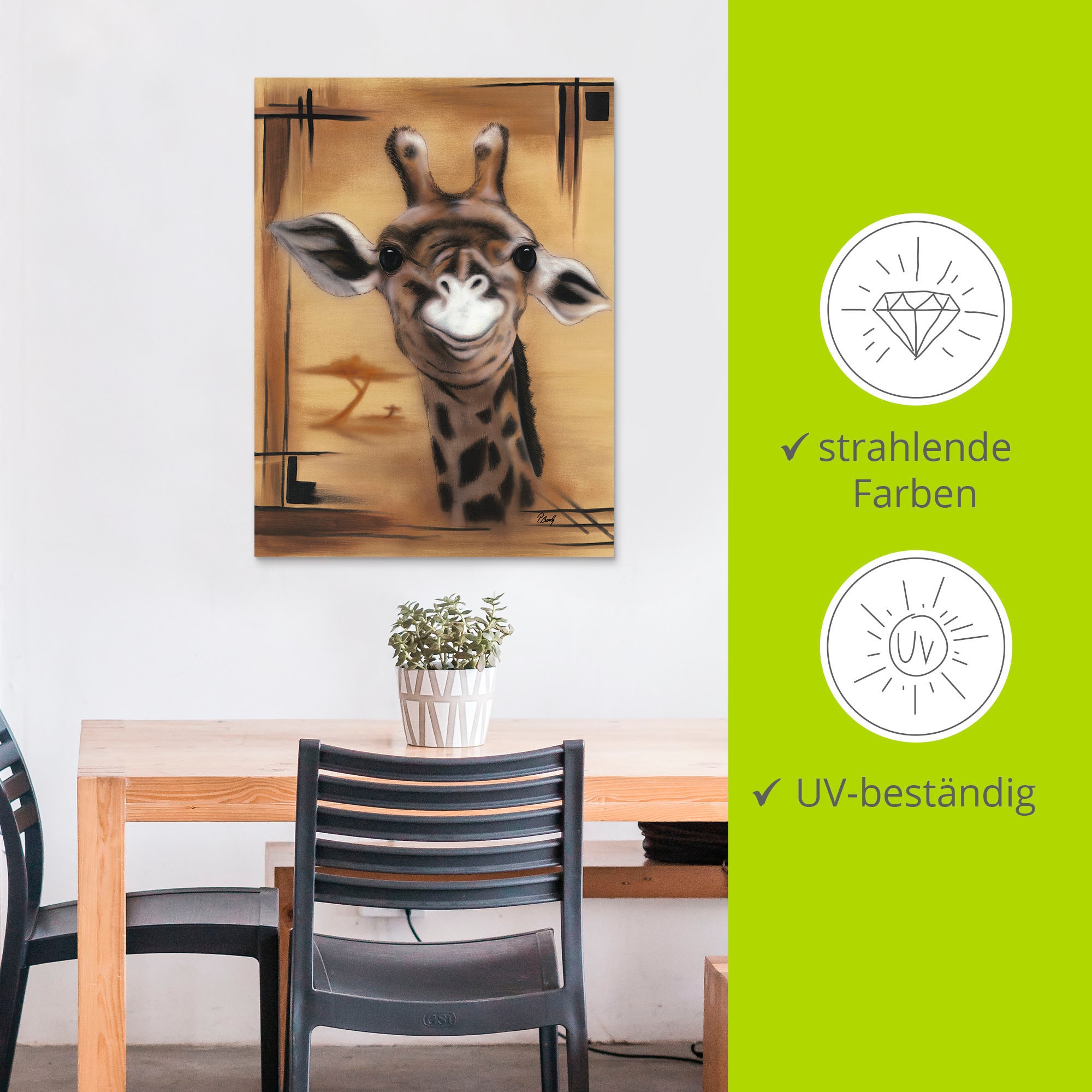 Artland Wandbild »Giraffe« Giraffen Bilder 1 Stk. tlg. als Alubild, Leinwandbild in verschied. Grössen