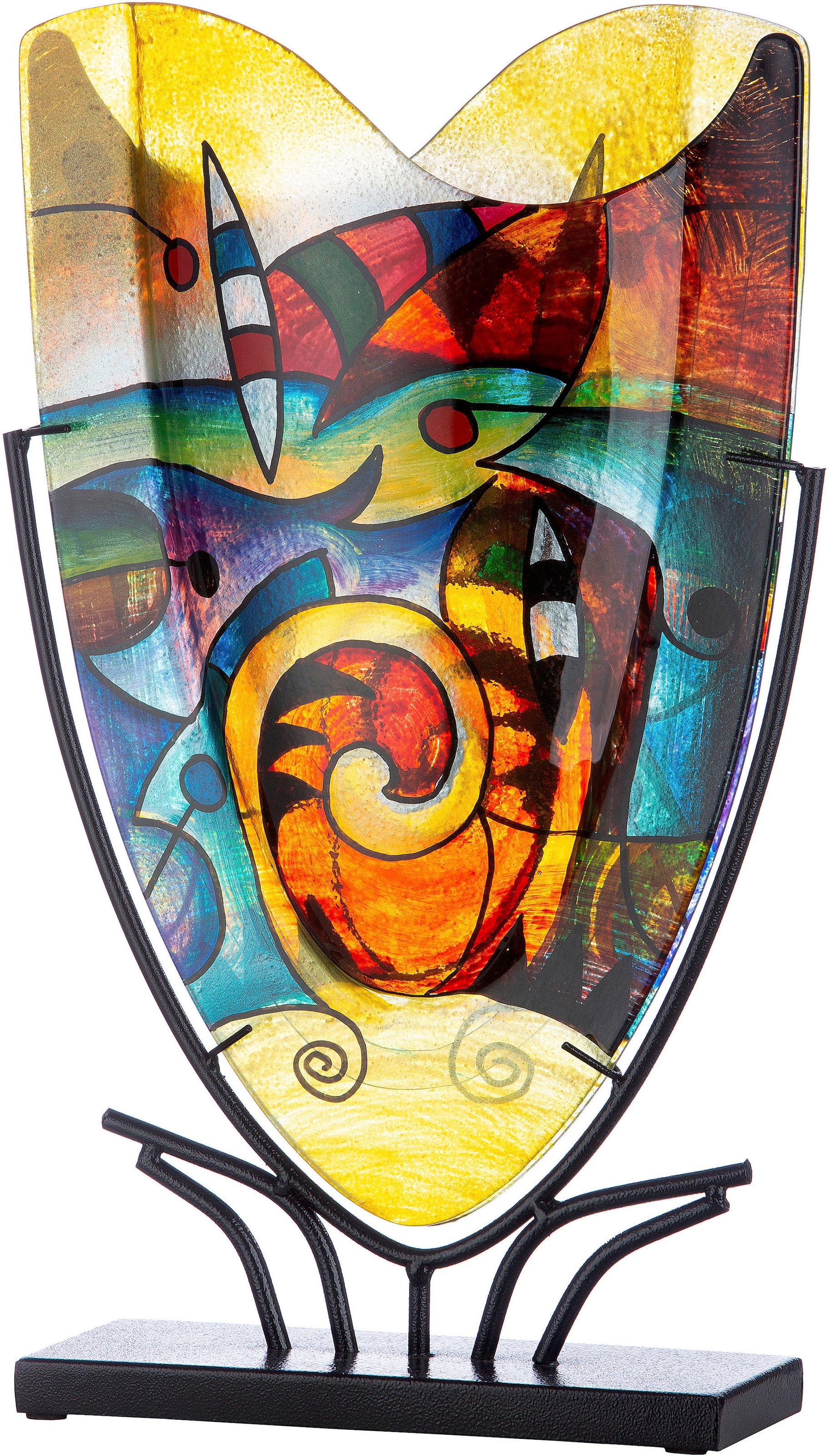 Image of Casablanca by Gilde Dekovase "Verona" dekorative Vase aus Glas, Dekoobjekt