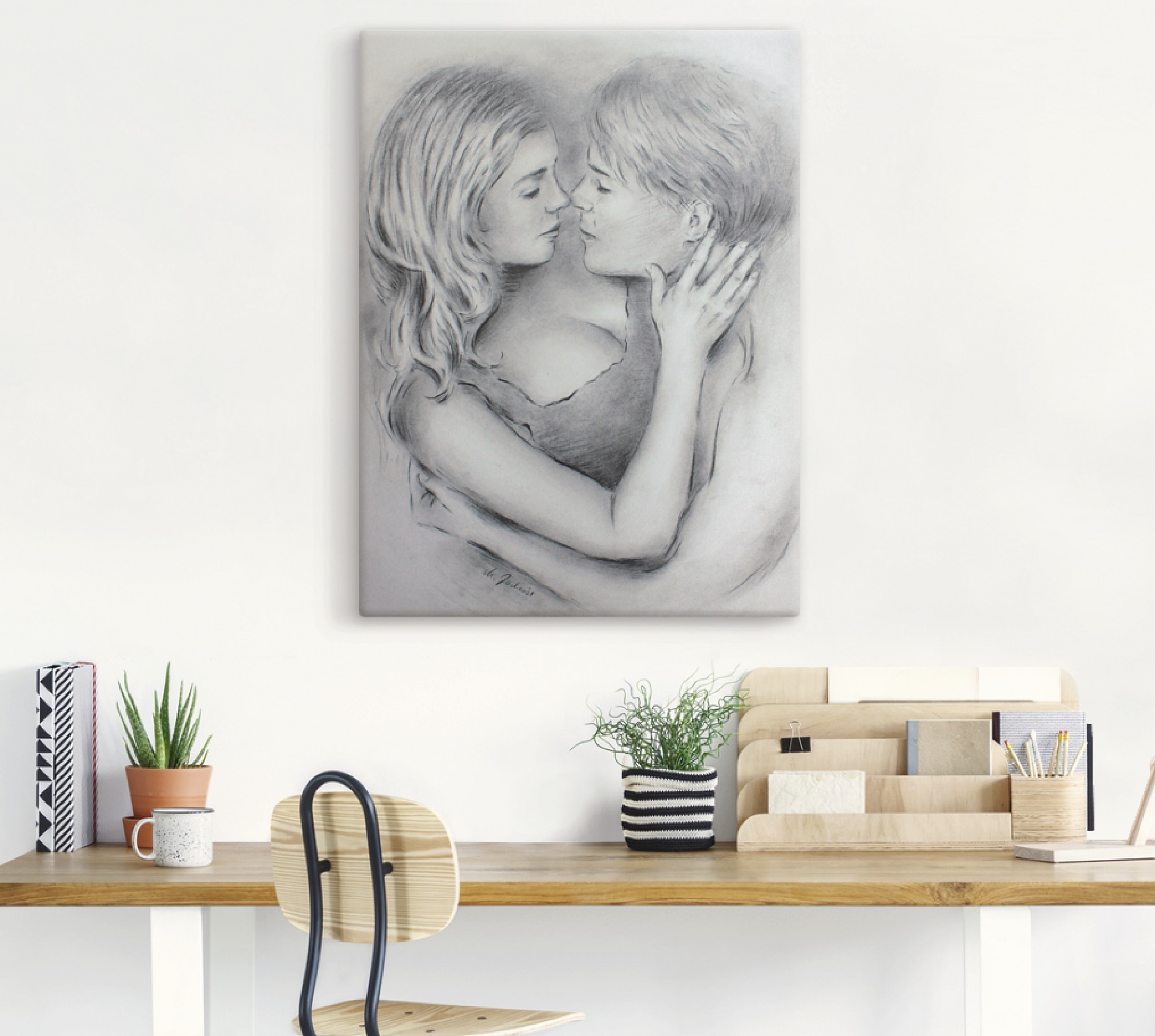 Artland Wandbild »Liebesgeflüster«, Paar, (1 St.), als Leinwandbild, Poster in verschied. Grössen