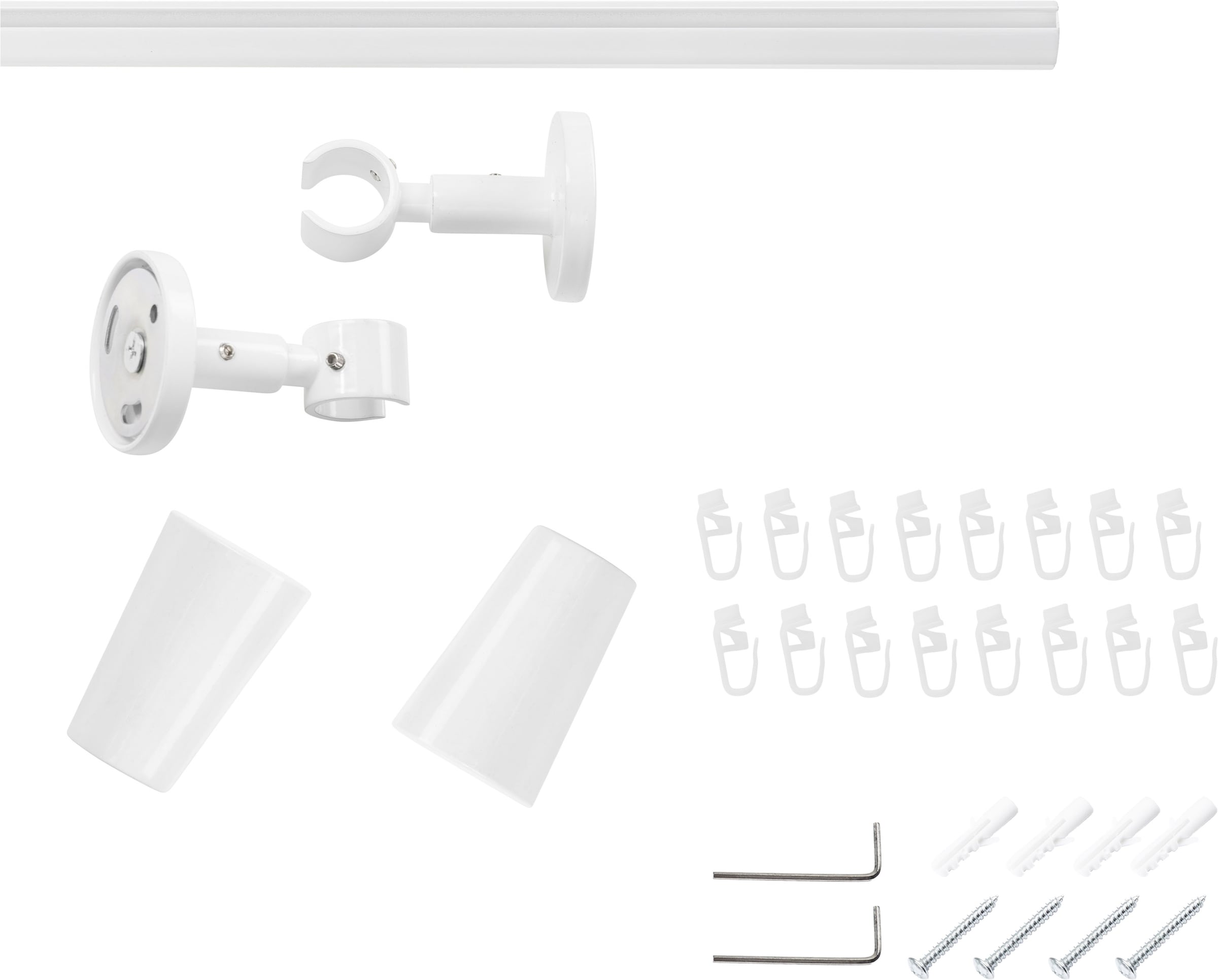 SN DECO GROUP Gardinenstange »Gardinenstange Innenlauf Nizza Ø 19 mm, 1-läufig, Fixmass, verschraubt« Ø 19 mm Fixmass;kürzbar