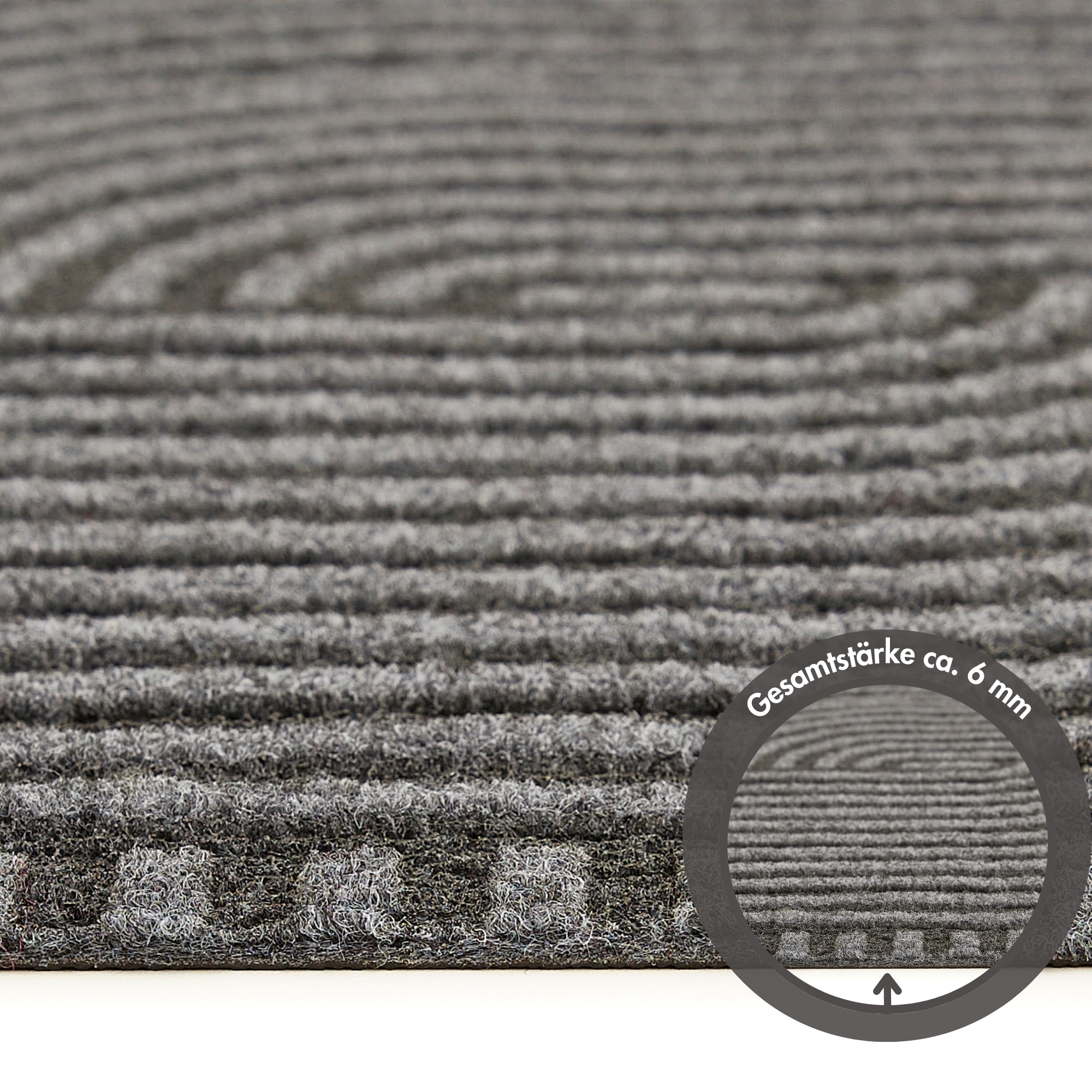 Andiamo Tapis de sol »Yukon« Rectangulaire 6 mm Höhe Schmutzfangmatte, modernes Design, robust, waschbar, rutschhemmend