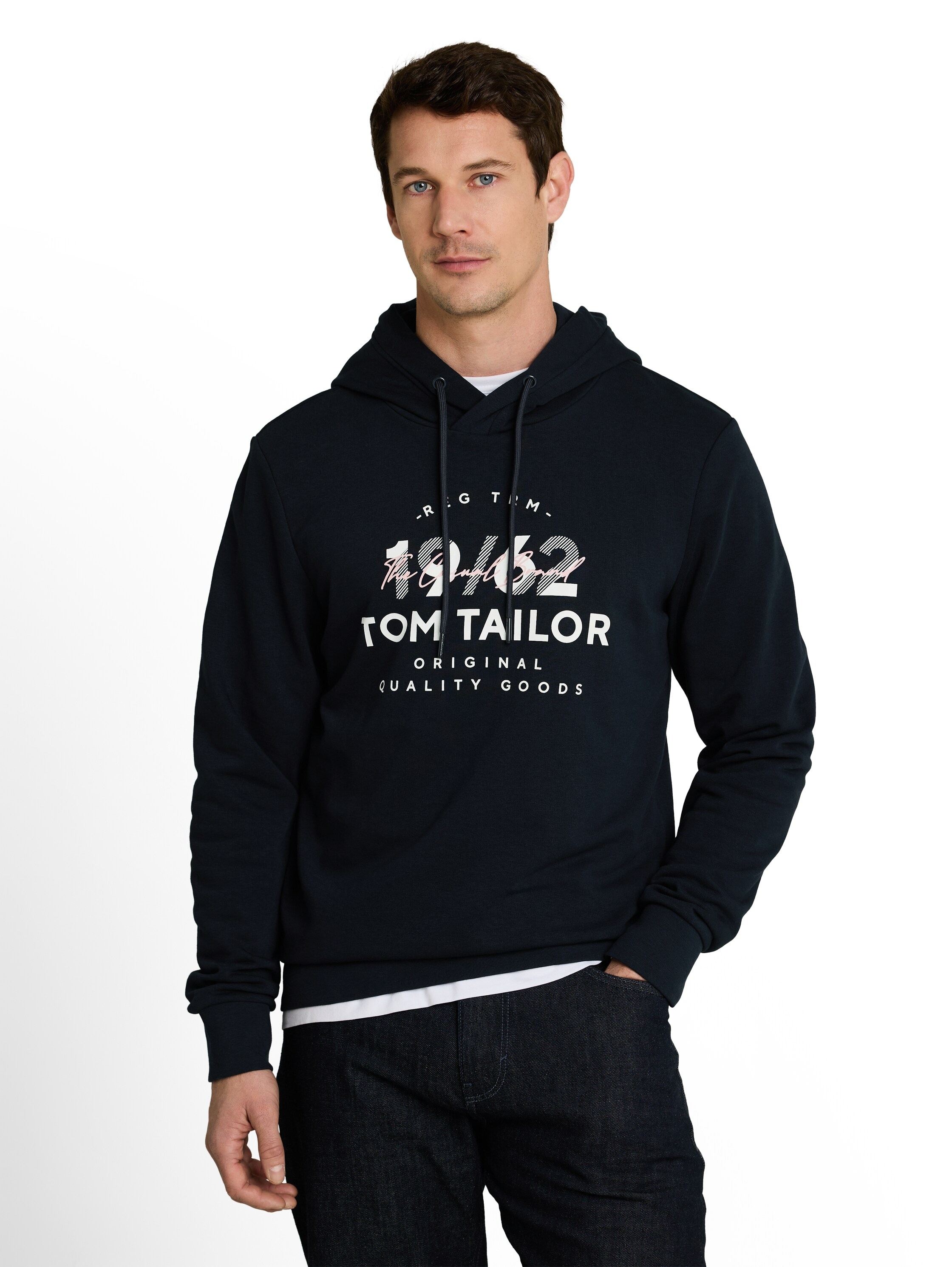 TOM TAILOR Sweat à capuche , avec impression frontale
