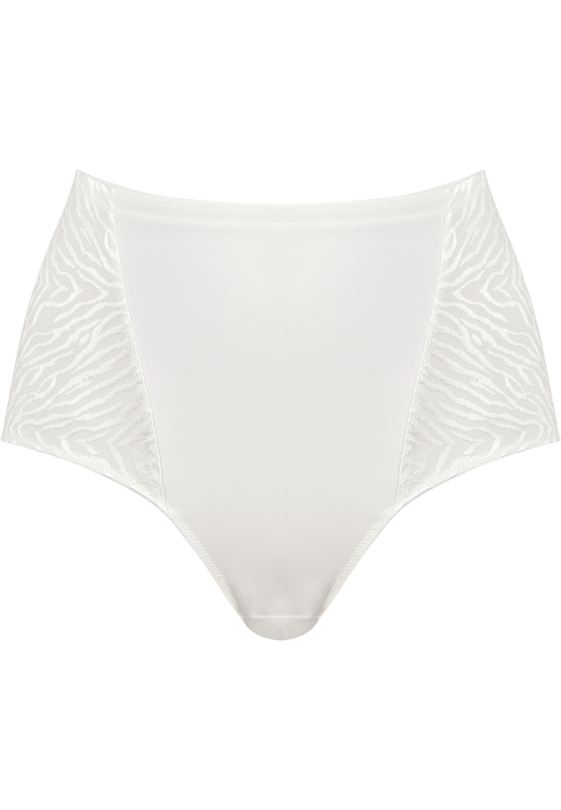 Naturana Culotte haute empiècements latéraux en dentelle zébrée ton sur ton