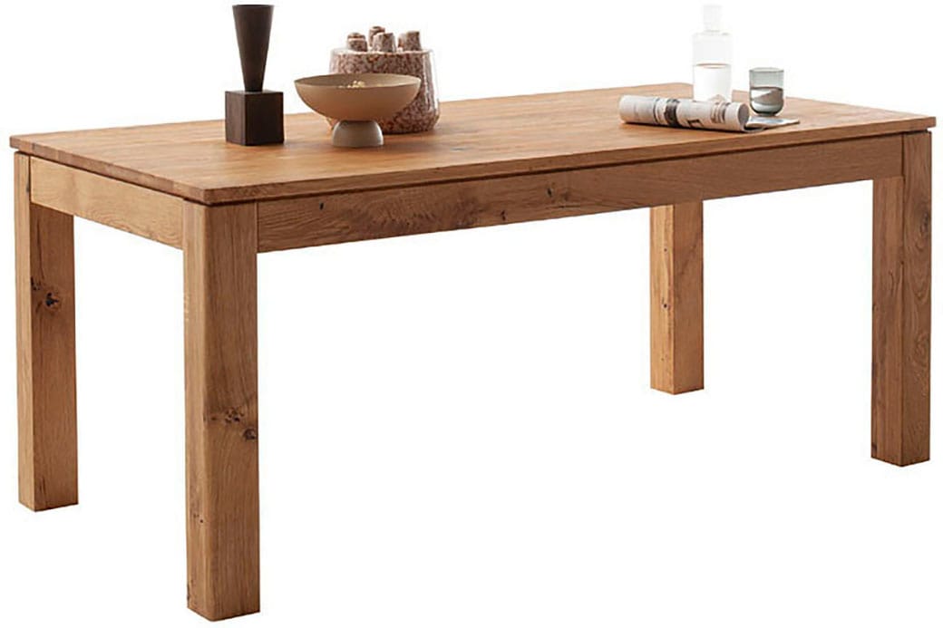 MCA furniture Esstisch »ETNA 4-Fuss Tisch« Einzelstück,  Massivholz,durchgehende Lamelle,Stollenfuss 10x10cm,Tischplatte 2,5cm