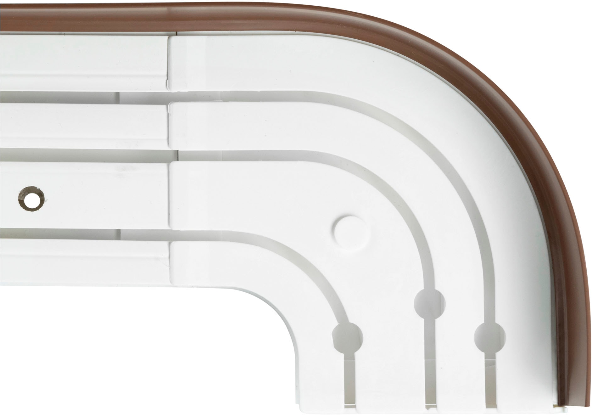 SN DECO GROUP Rail à rideaux »SH3« 3 course-läufig Fixmass Set 3-läufig,inkl. Rundbögen, Blende 5 cm, vorgebohrt, Innenlauf