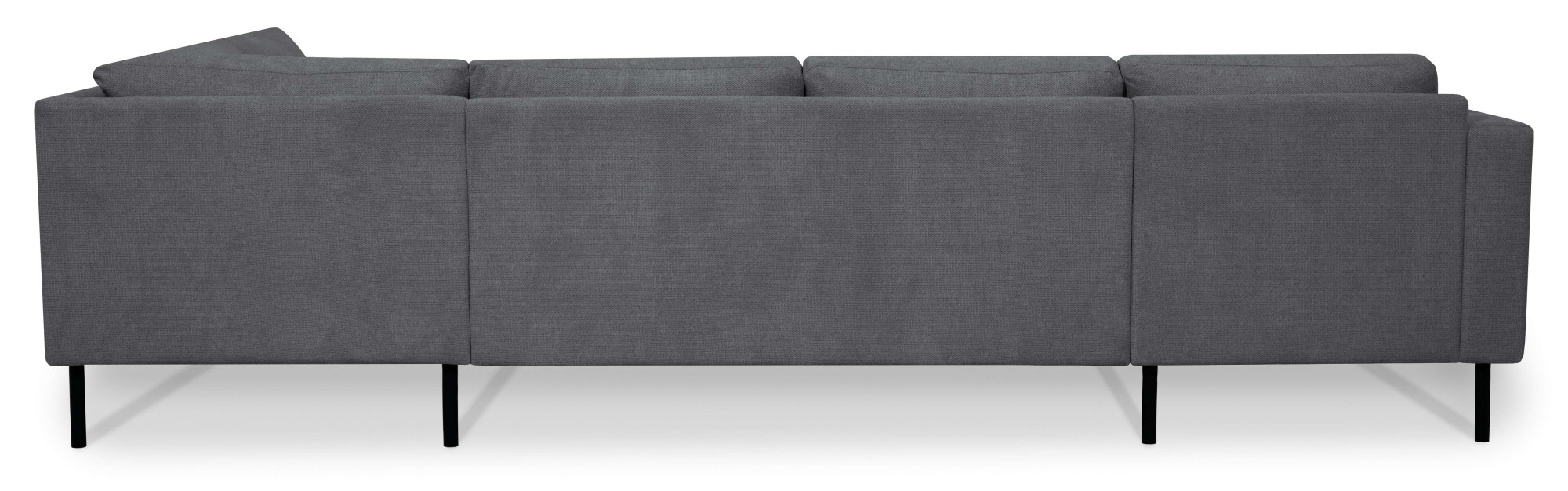 Places of Style Wohnlandschaft »Cesola«, in weichem Chenille-Stoff, Breite 327 cm, mit schwarzen Metallfüssen