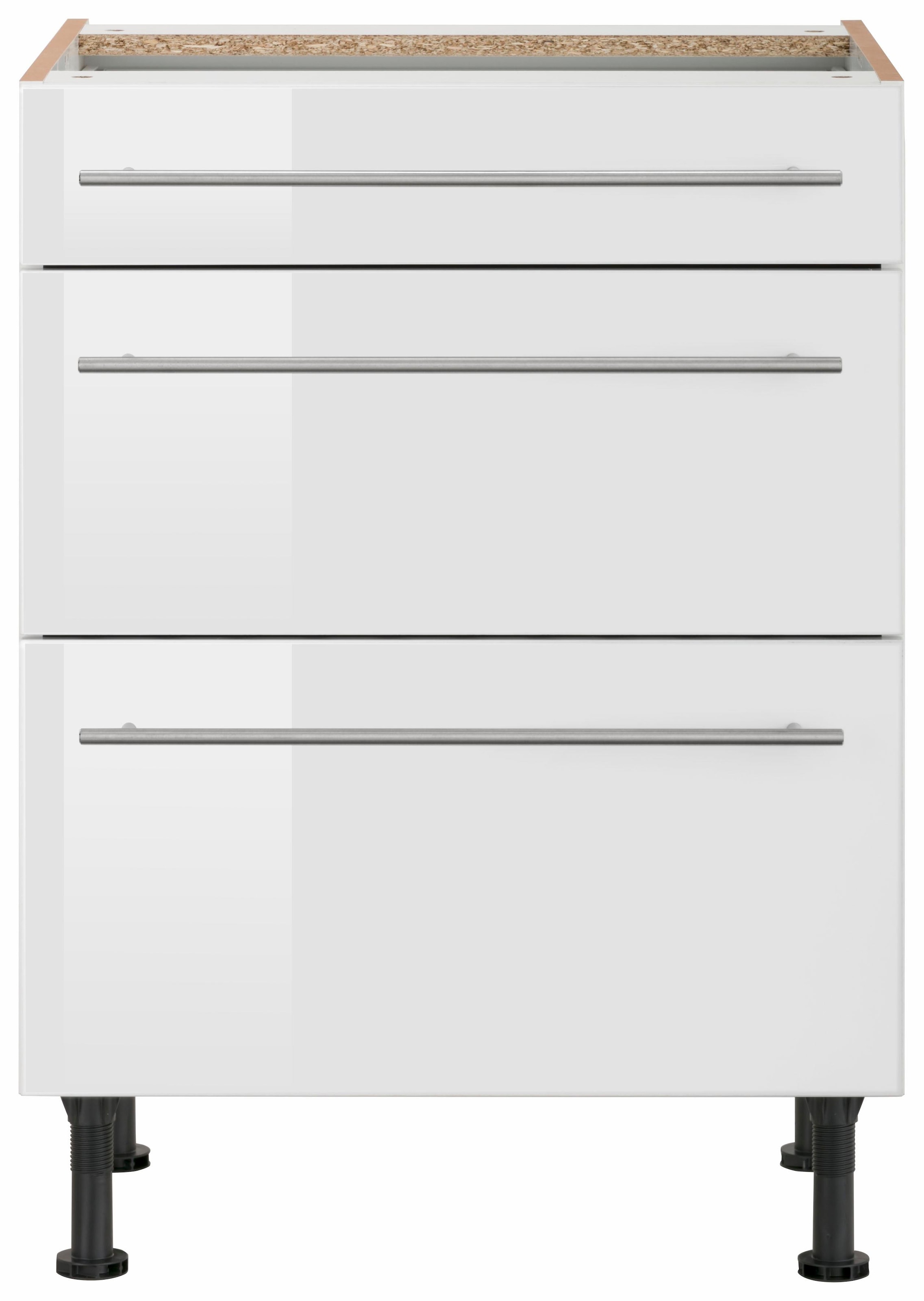 OPTIFIT Unterschrank »Bern«, 60 cm breit, mit Schubkasten und 2 Auszügen,höhenverstellbare Füsse