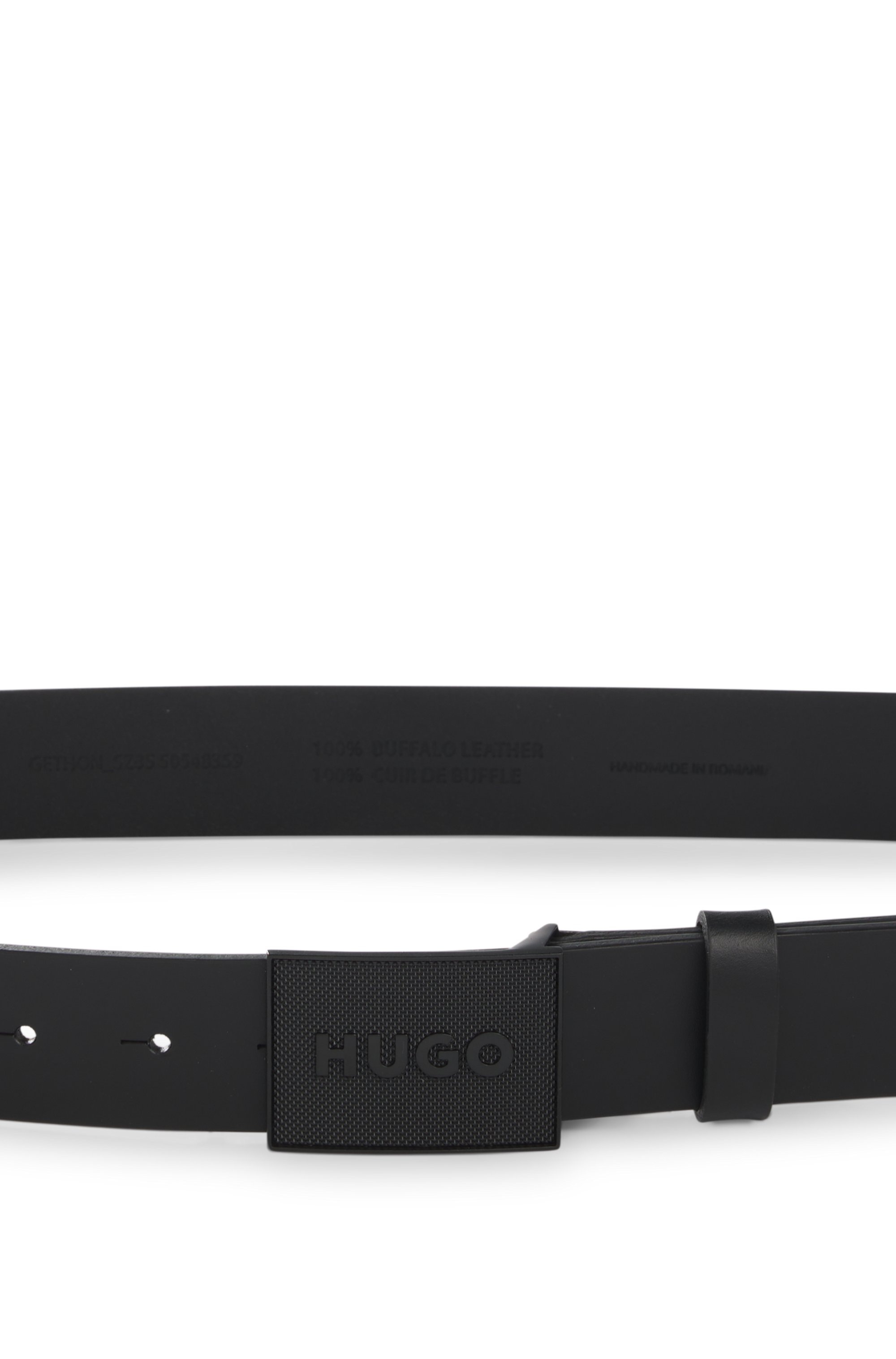 HUGO Ceinture en cuir »Gethon Sz35« avec boucle HUGO