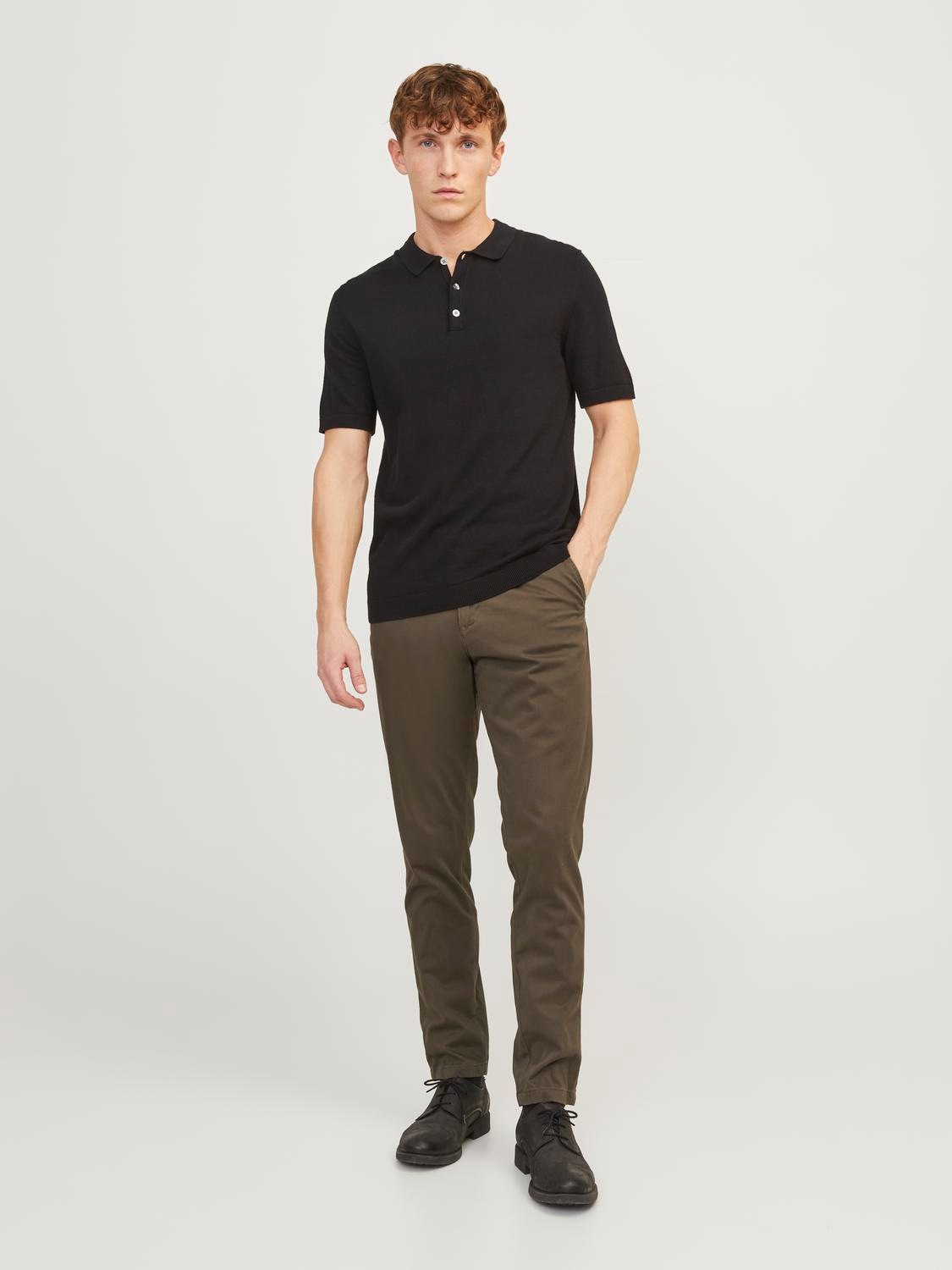 Jack & Jones Chinos »JPSTMARCO mit Stretchkomfort und schmalem Bein«, mit Reissverschluss