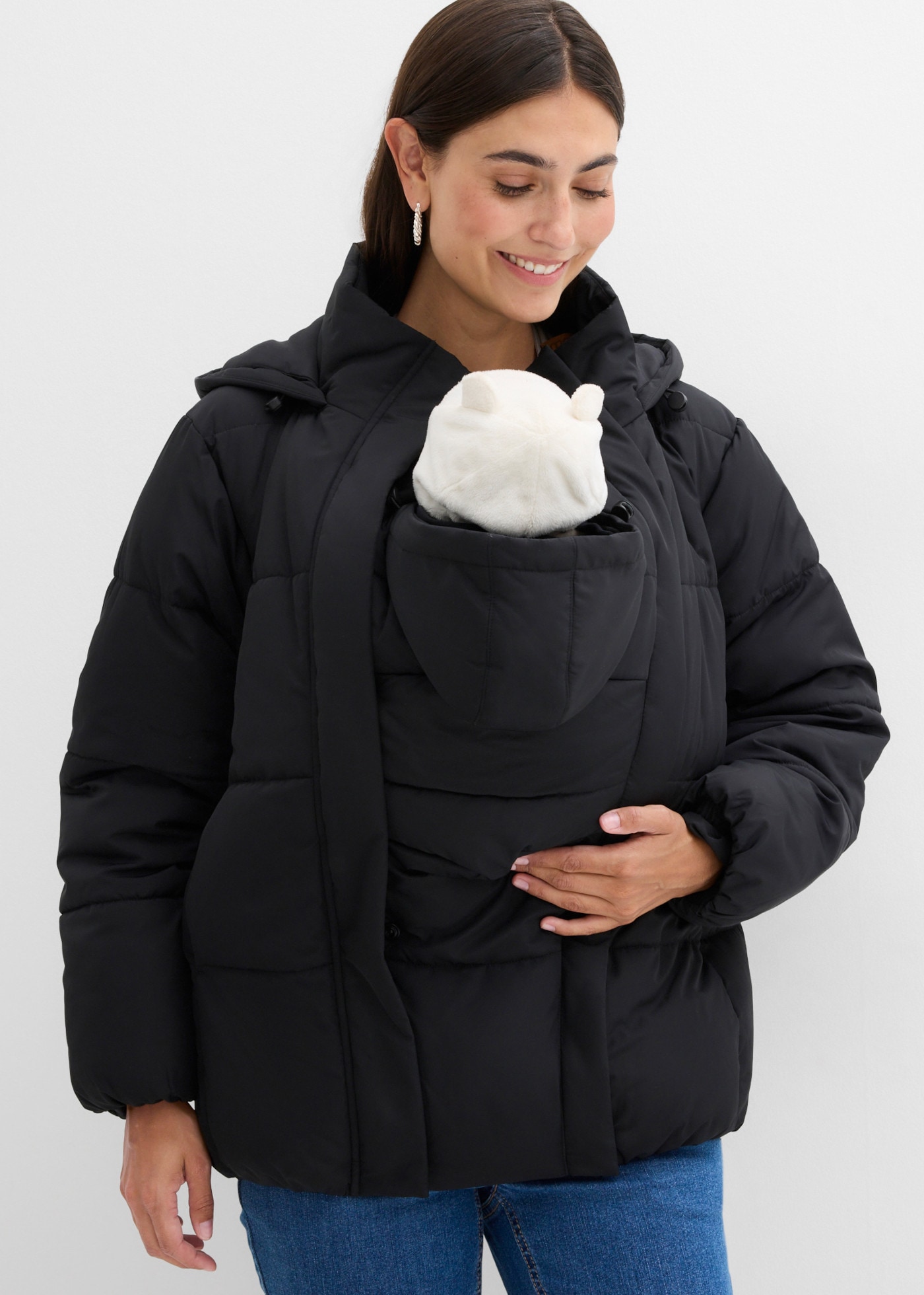 bonprix Umstandsjacke wattiert, wasserabweisend, Loose Fit