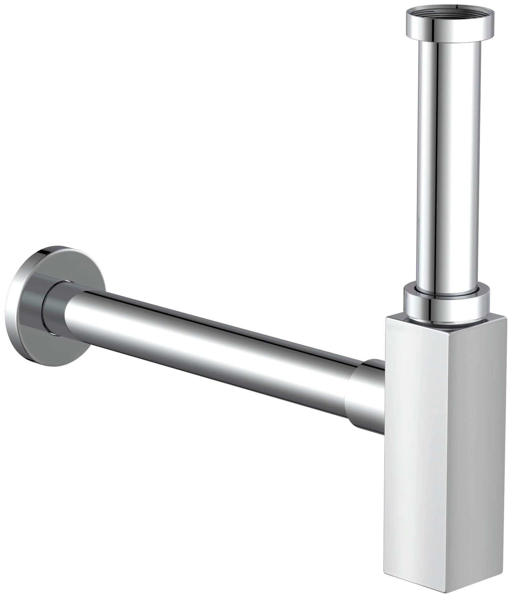 Kirchhoff Siphon »Design-Siphon« Flaschensiphon, Wandrohr 30cm,  Chrom, 1 1/4" x 32 mm