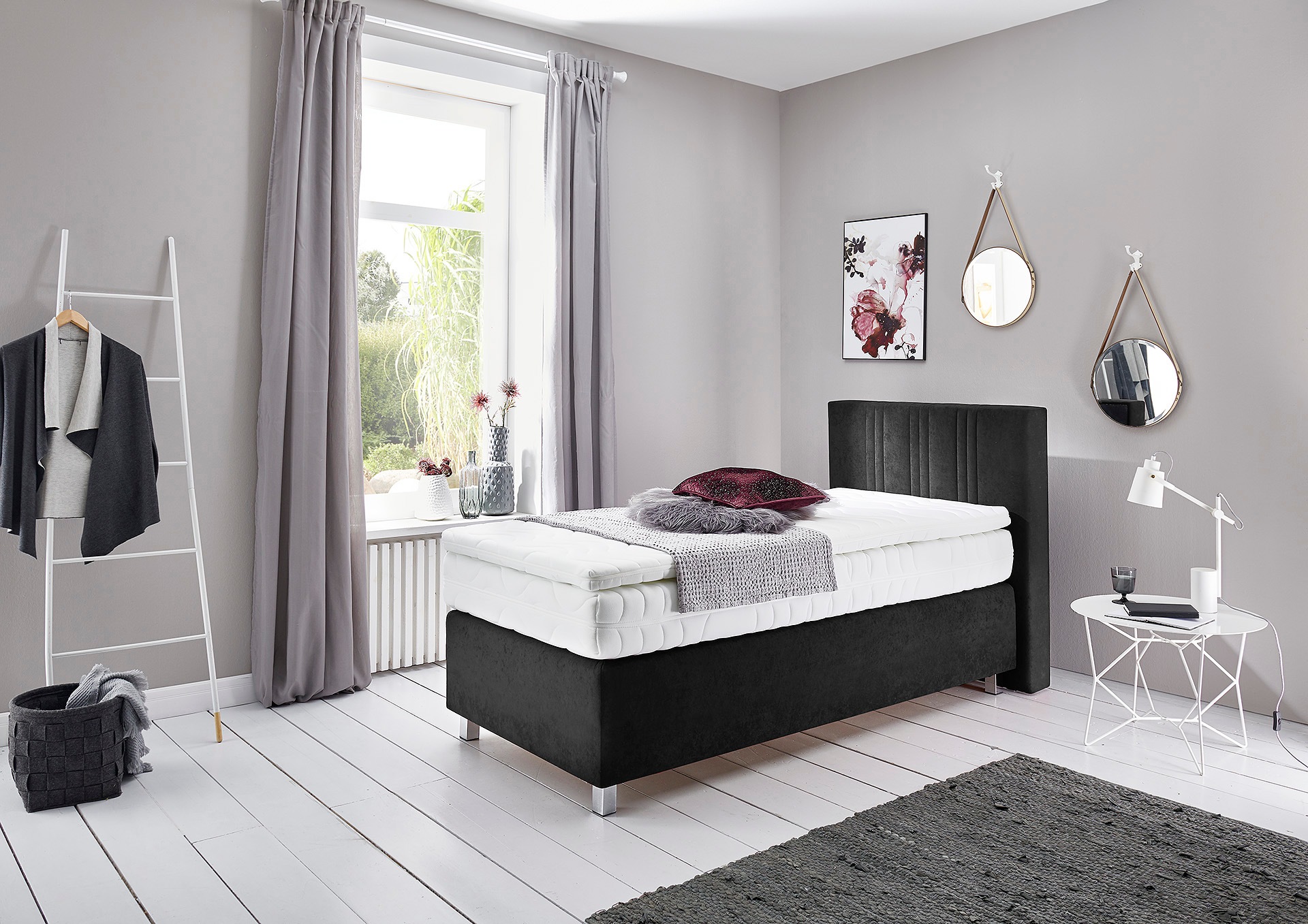 Westfalia Schlafkomfort Lit boxspring au choix avec coffre de lit et topper