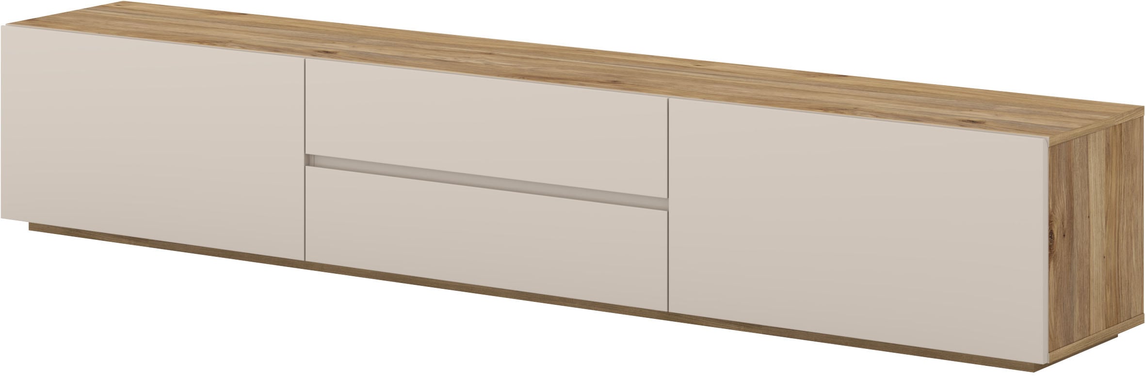 INOSIGN Table basse »Criss, Breite 200 cm, moderne grifflose TV-Kommode« TV-Kommode, TV-Schrank, hängend und stehend montierbar