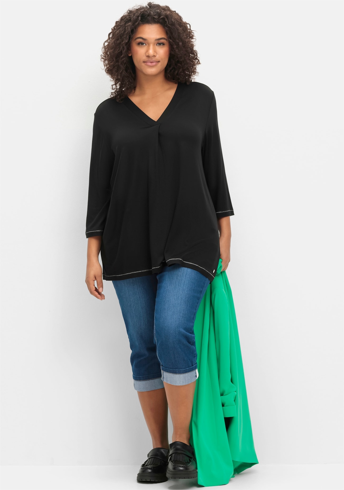 Sheego 3/4-Arm-Shirt "3/4-Arm-Shirt" 1 Stk.