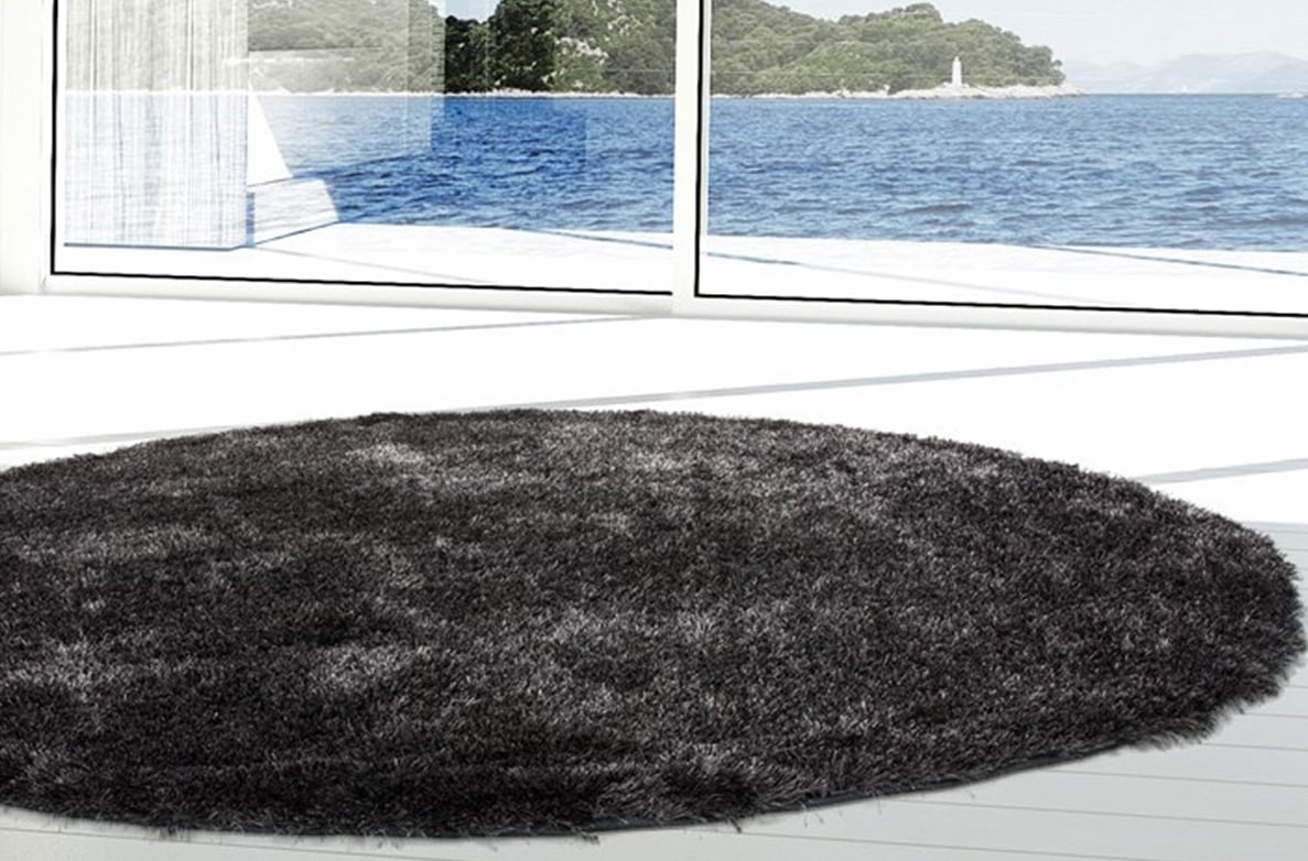 Kayoom Hochflor-Teppich »Diamond 700«, rund, 45 mm Höhe, weiche Microfaser, Langflor, Shaggy, Melange, Wohnzimmer