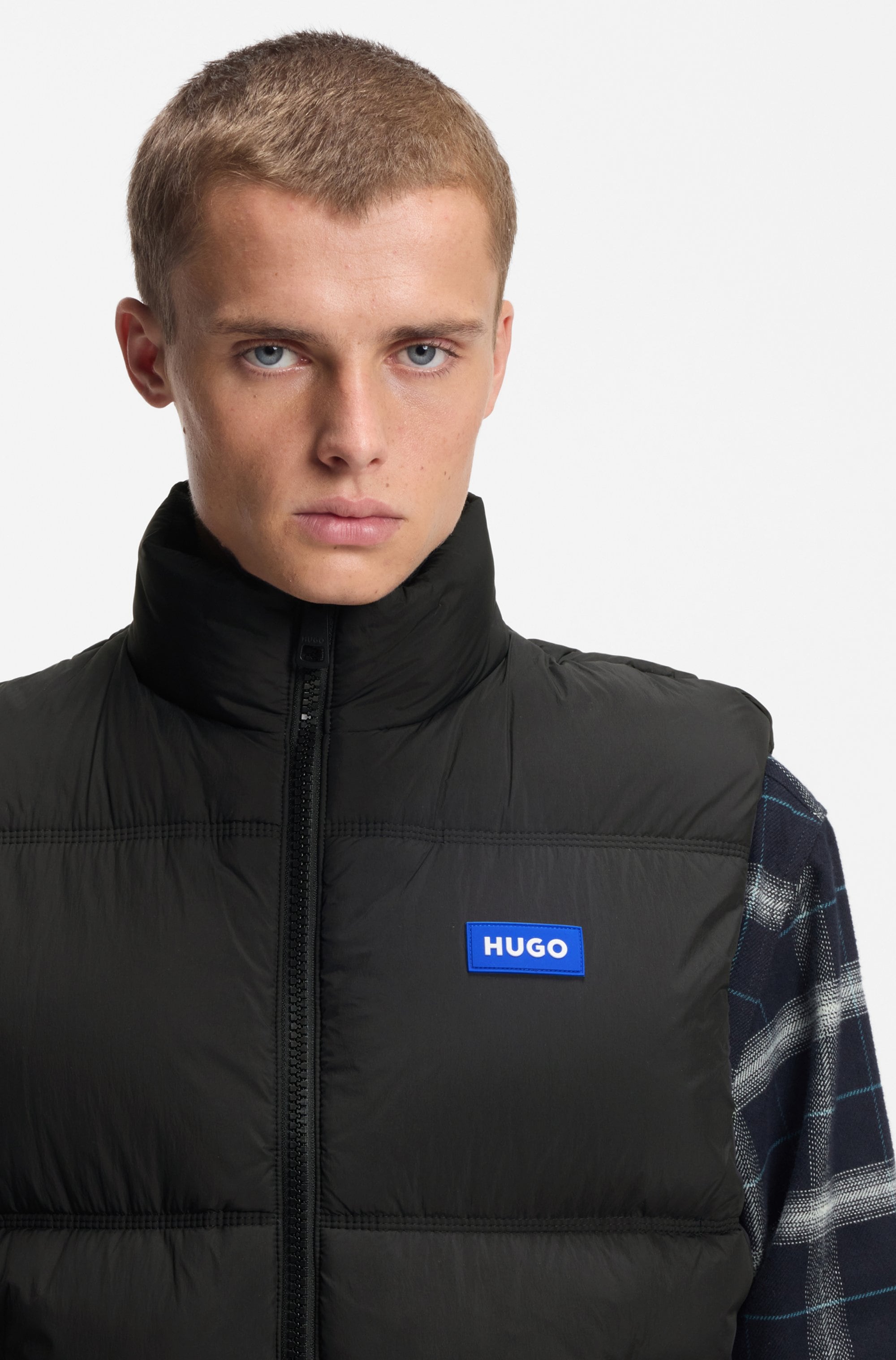 HUGO Blue Gilet matelassé »Bodolino« Stehkragen, relaxed fit, wattiert
