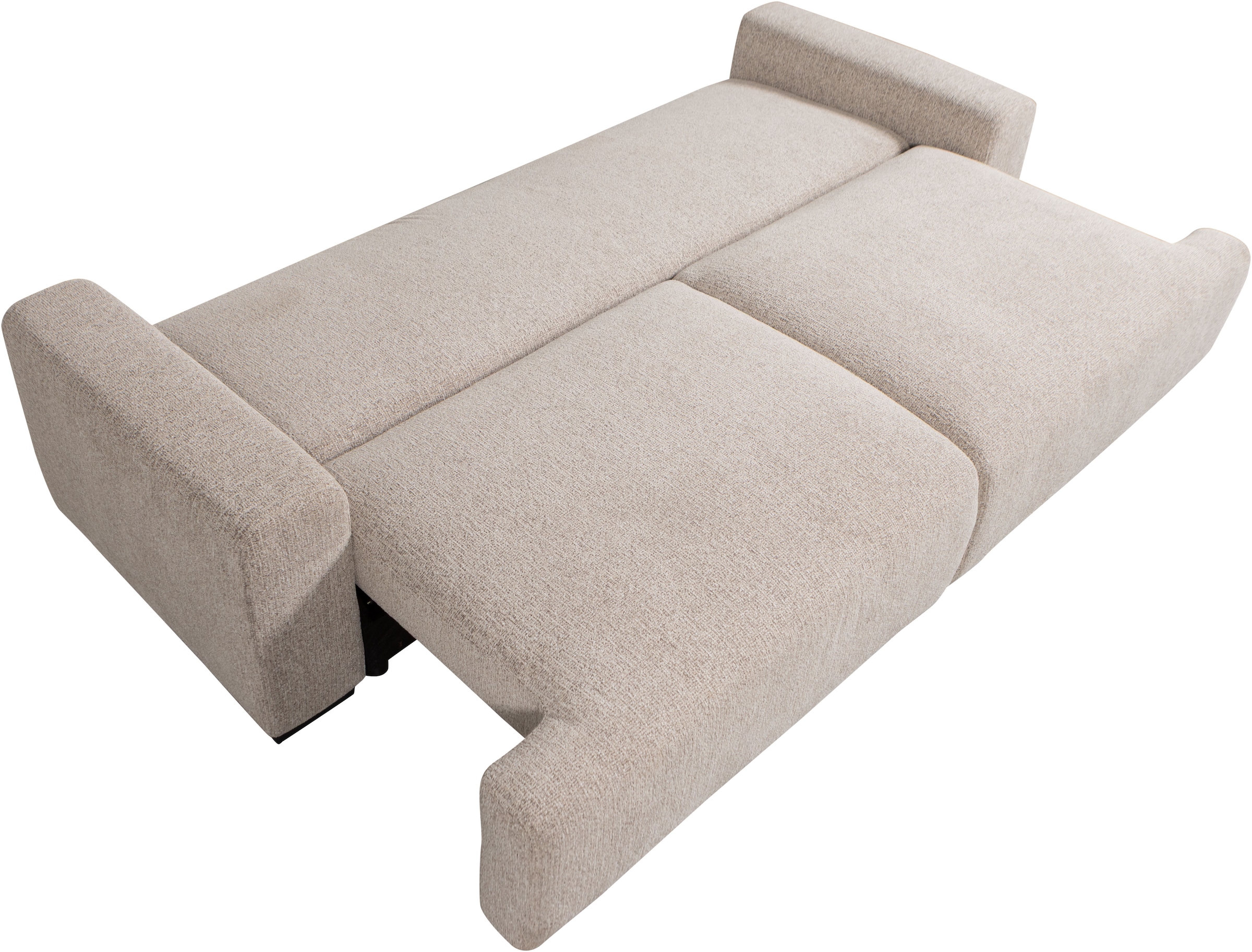 WOOOD Schlafsofa »Night & Day Melange-Webstoff mit Schlaffunktion, H85 x B239 x T107 cm« Schlafbreite 190 cm, Sehr hohe Verschleissfestigkeit, Pfleiglicht