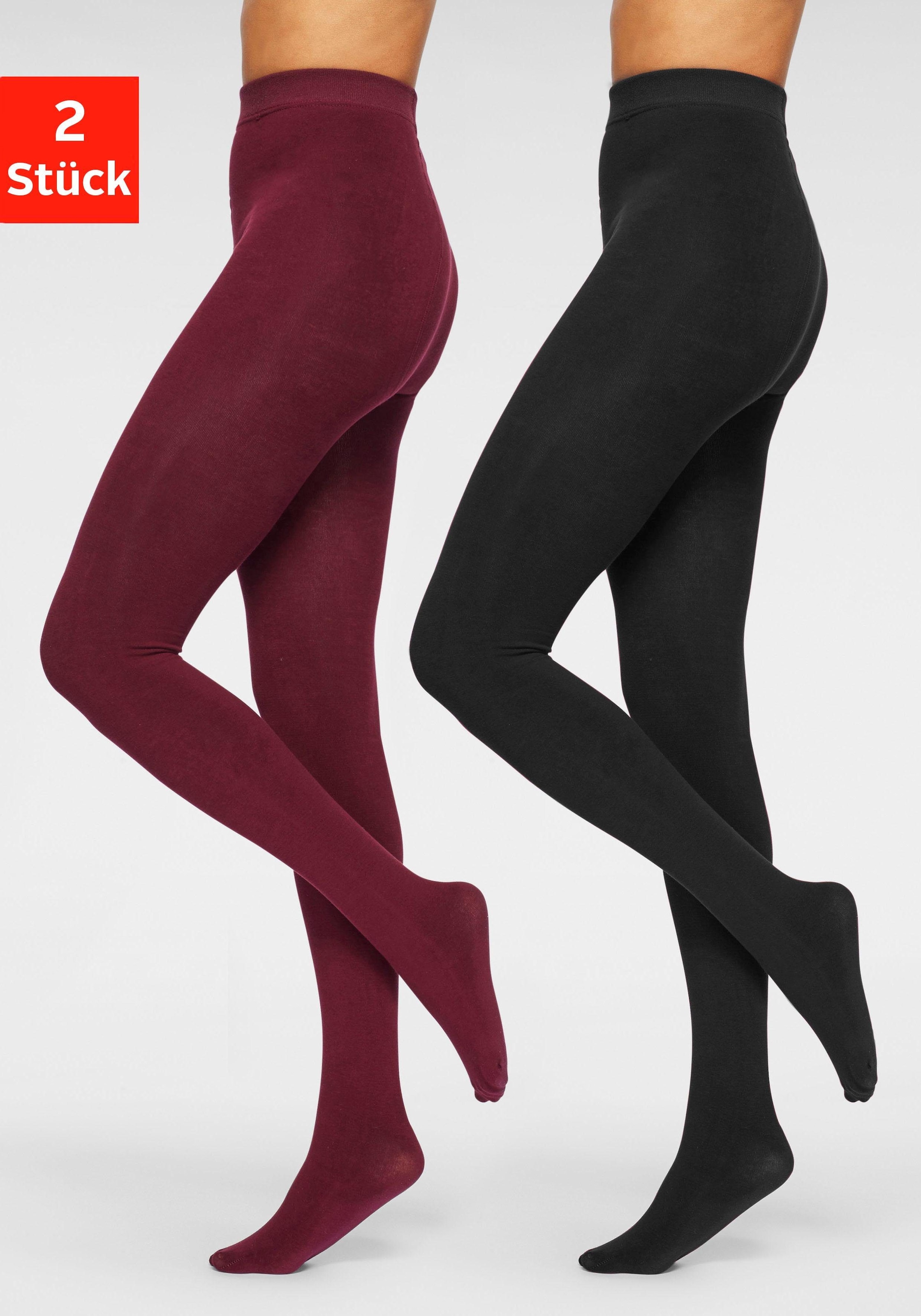Lavana Thermostrumpfhose »Damenstrumpfhose für kalte Tage« Packung, 2 Stk. mit angerauter Innenseite