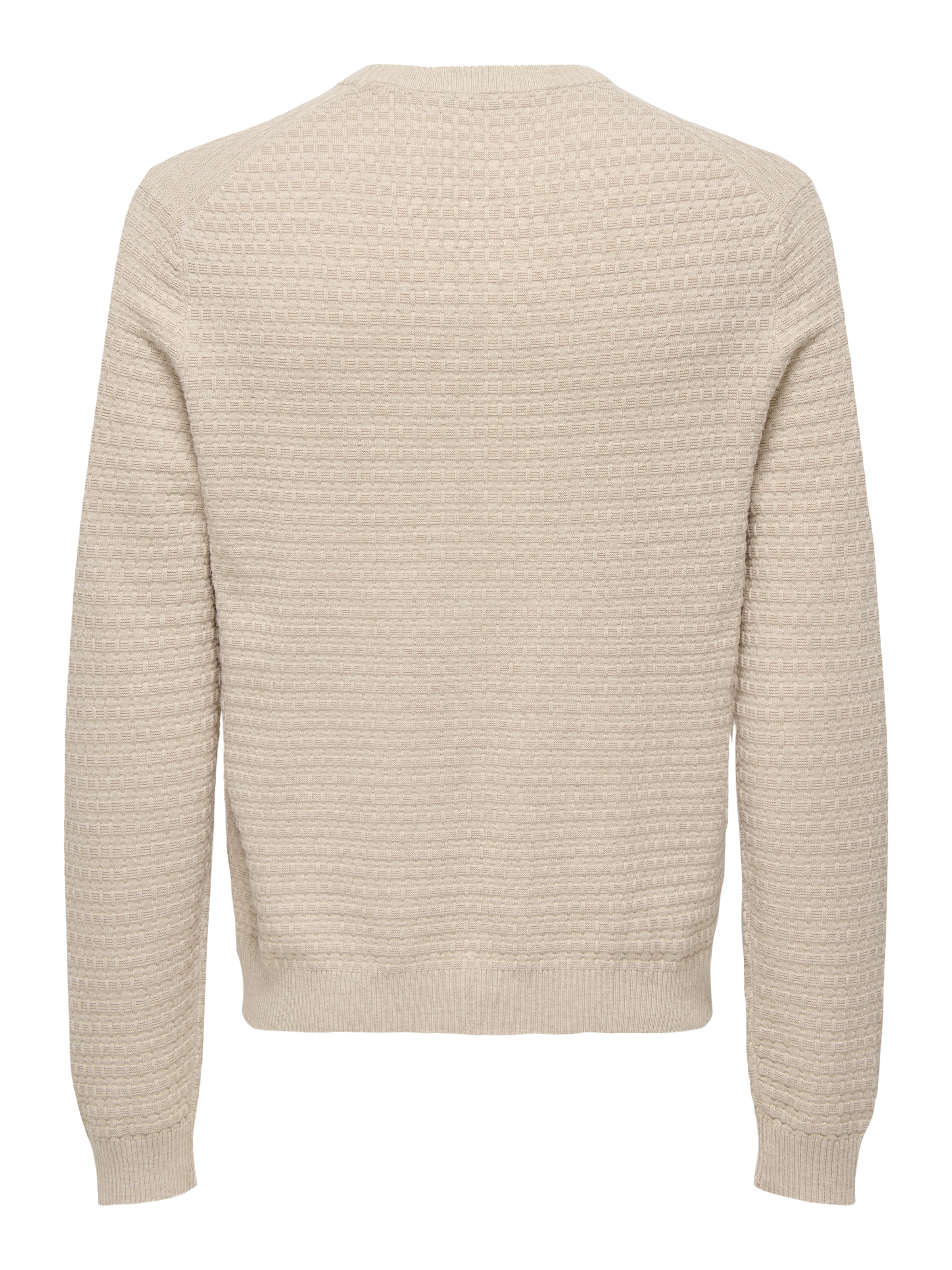 ONLY & SONS Rundhalspullover »ONSLOUI LS STRUCTURE CREW REG NOOS« Baumwollmischung, regular fit