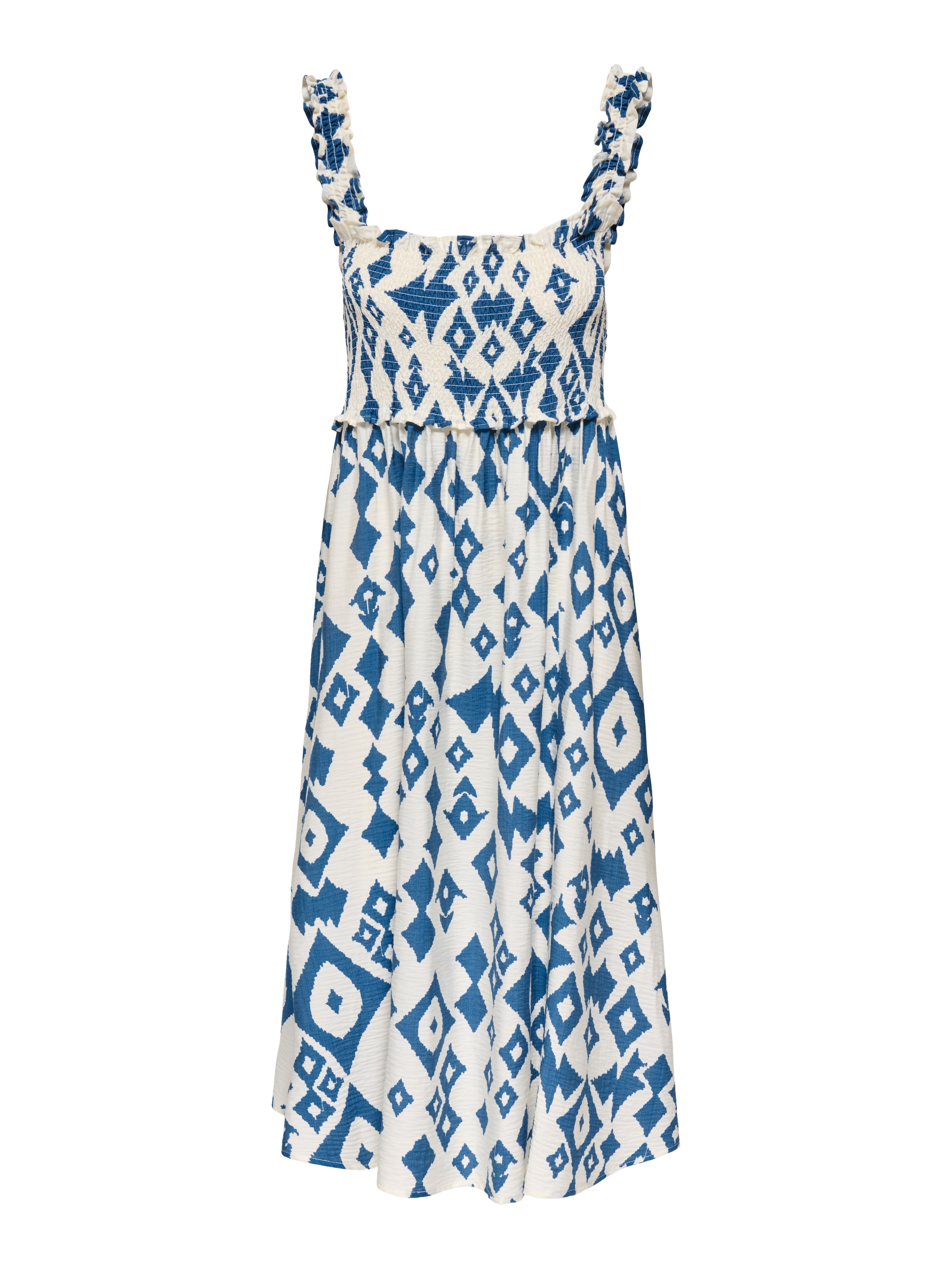 ONLY Robe imprimée »ONLLUMIRA S/L LONG SMOCK DRESS WVN EX« mélange viscose, coupe régulière