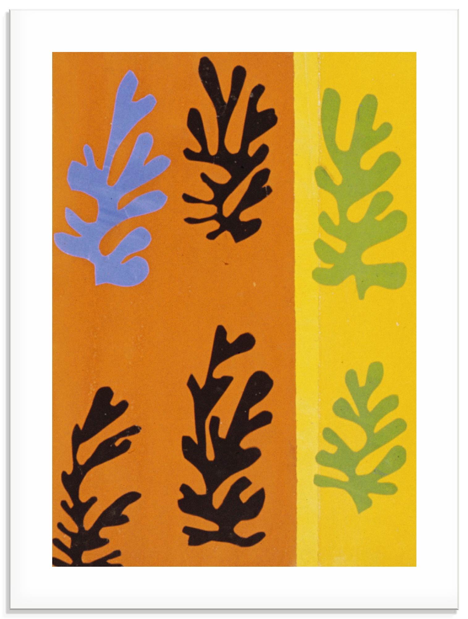 Image of Artland Glasbild "Komposition (Der Samt). 1947" Gegenstandslos 1 Stk. tlg. in verschiedenen Grössen