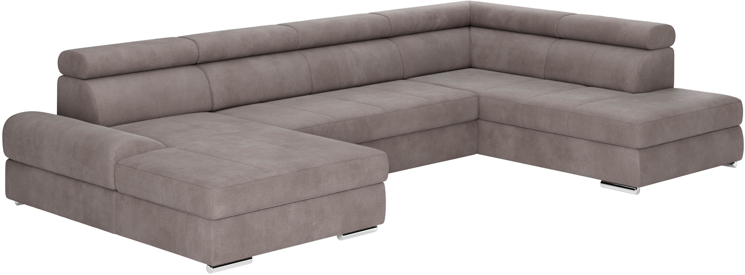sit&more Wohnlandschaft »U-Form«, mit verstellbaren Kopfteilen, wahlweise mit Bettfunktion