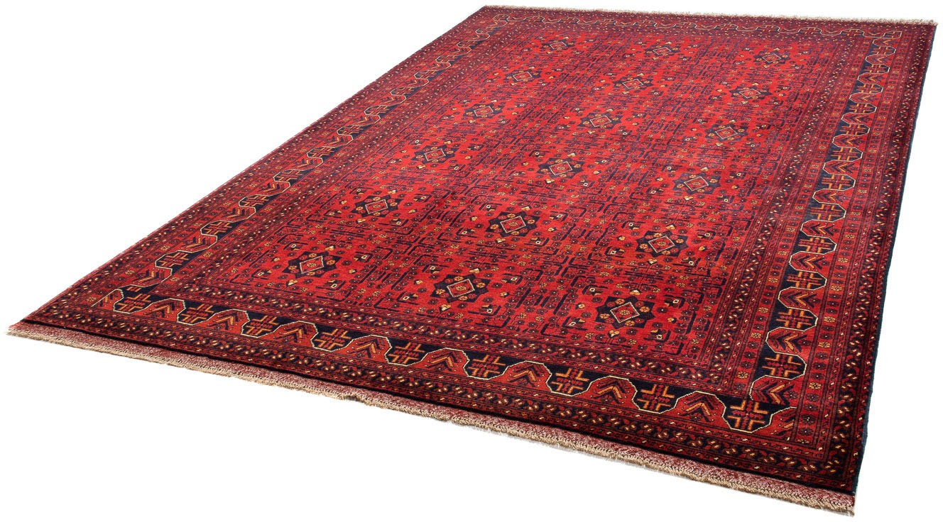 Image of morgenland Orientteppich »Afghan - Kunduz - 287 x 199 cm - dunkelrot«, rechteckig, 7 mm Höhe, Wohnzimmer, Handgeknüpft, Einzelstück mit Zertifikat bei Ackermann Versand Schweiz