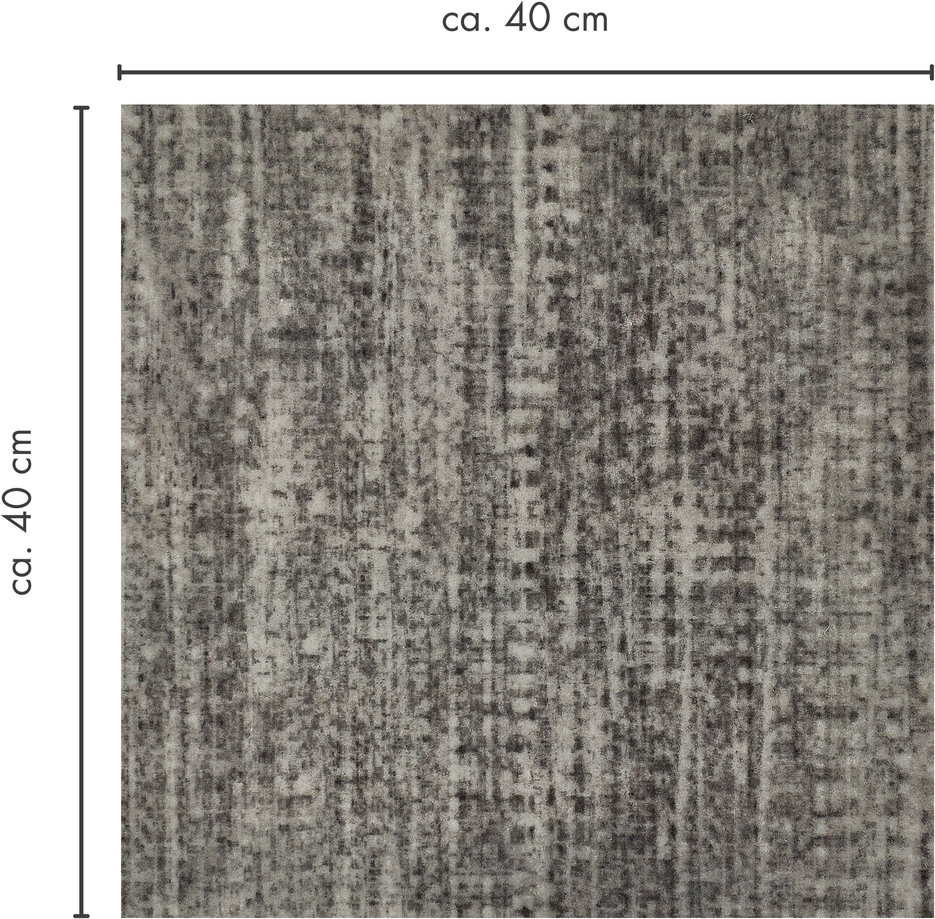 Andiamo Dalle de moquette »Paris Nadelfilz, Gesamthöhe ca. 4 mm« Carré 40x40 cm, autocollant, robuste & résistant, 25 pièces (4 m²)