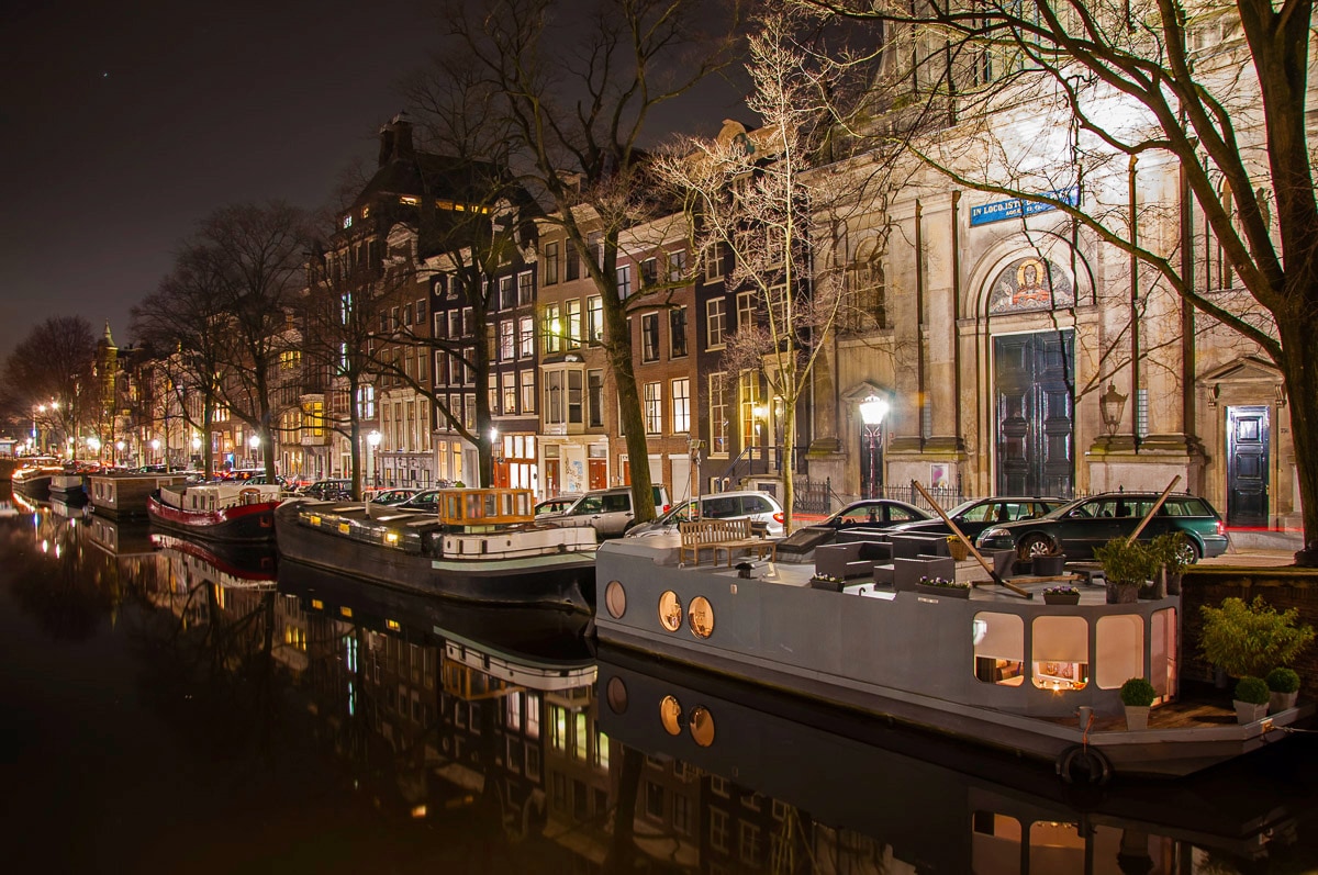 Image of Papermoon Fototapete "Nacht in Amsterdam"