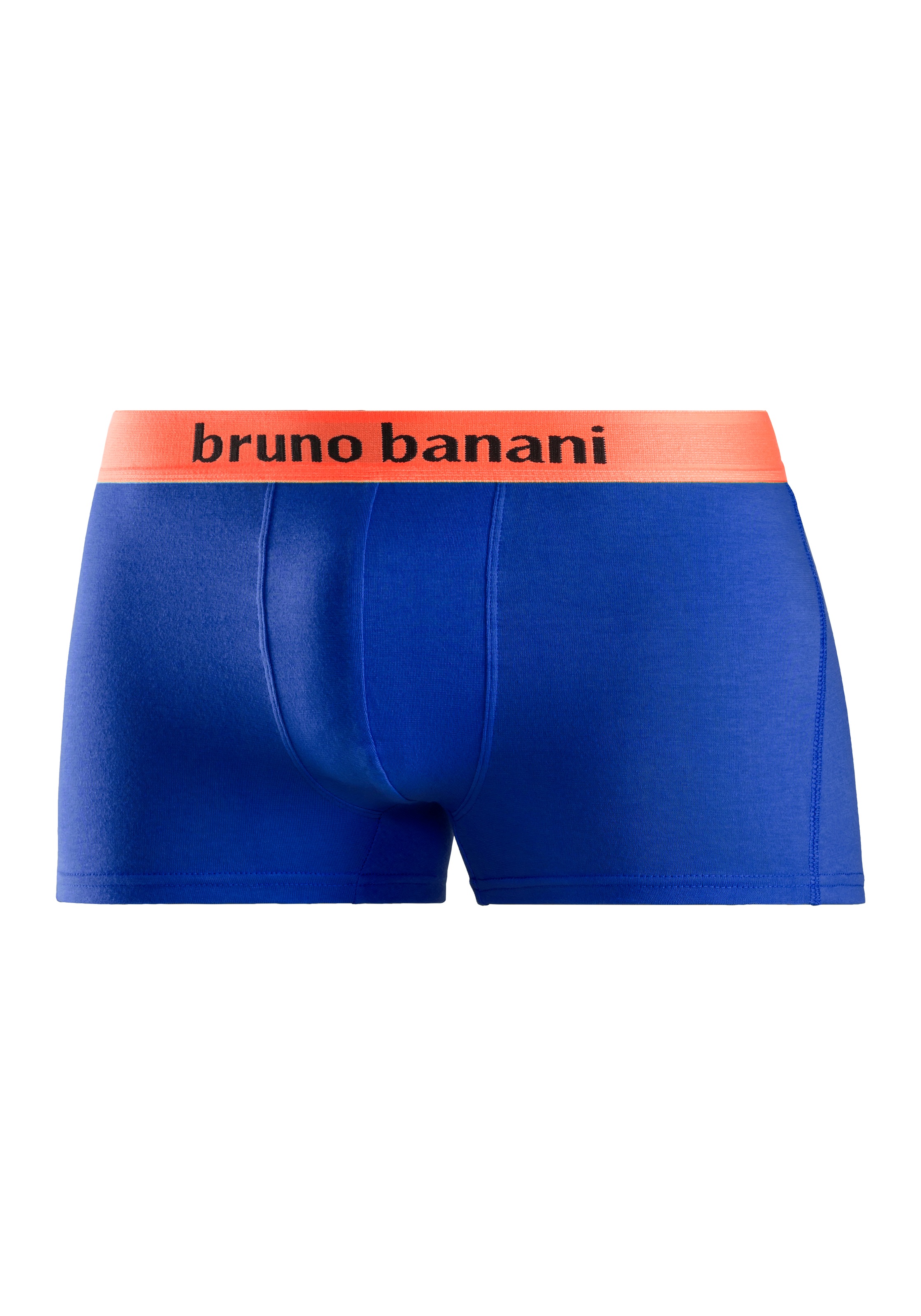 Bruno Banani Boxer, (Packung, 4 mit versandkostenfrei Bündchen St.), farbigen Marken-Schriftzug auf am