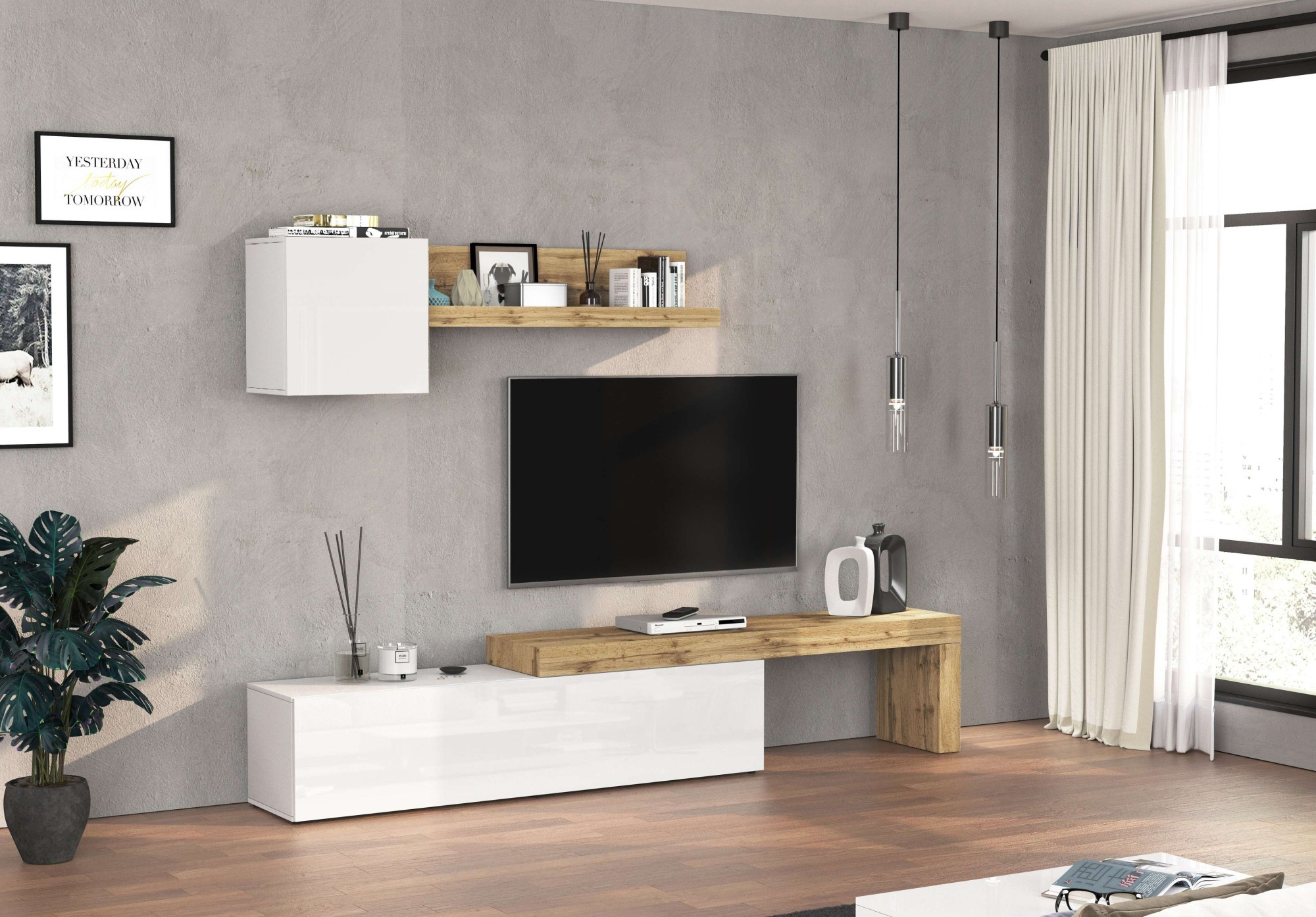Image of GOODproduct TV-Wand "Chronos TV-Set, Wohnwand – Elemente frei platzierbar, Made in Italy" Set, 3-er set, 3 Stk. tlg.