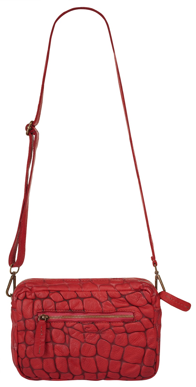 Samantha Look Umhängetasche echt Leder, Made in Italy