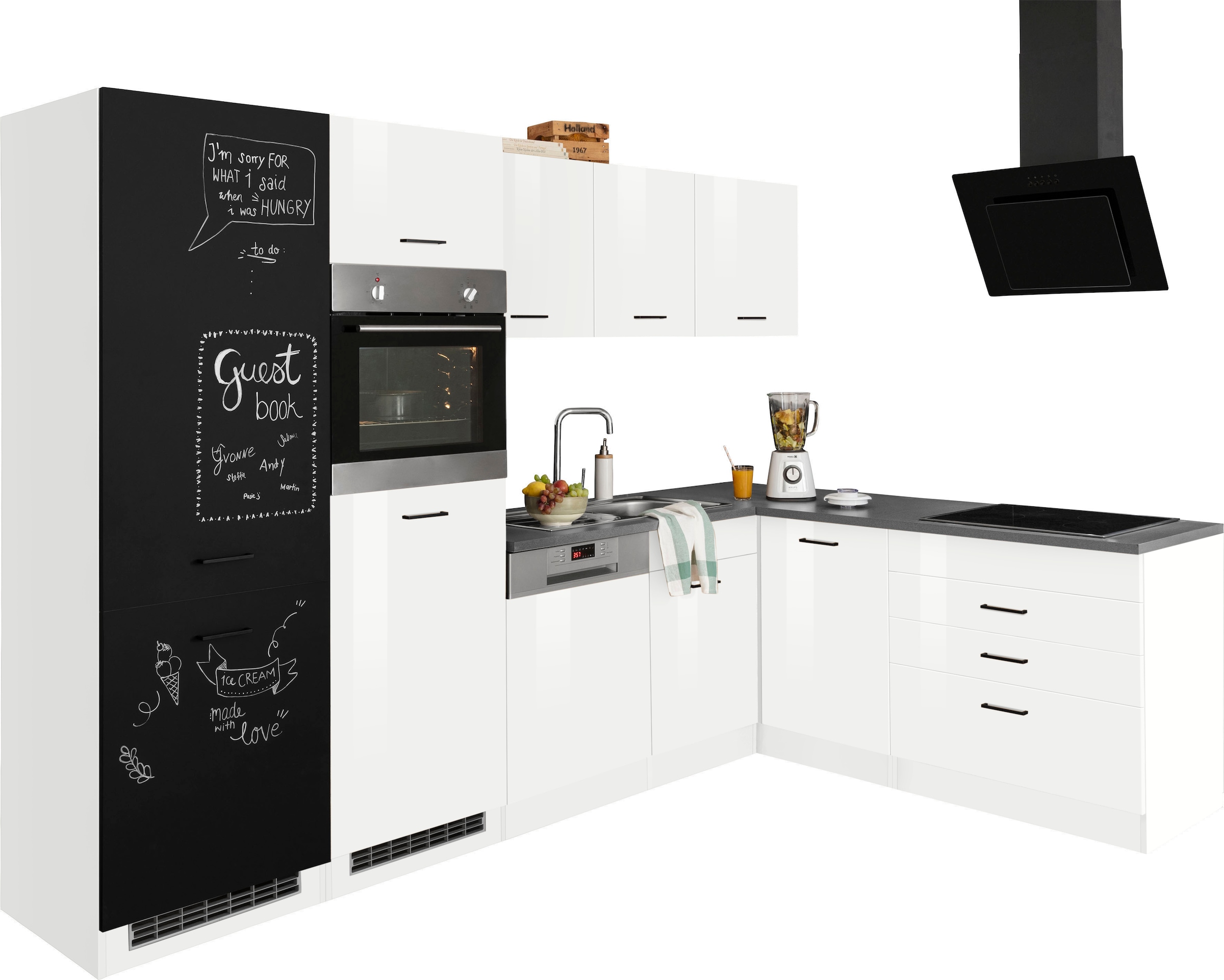 KOCHSTATION Winkelküche »KS-Trier« ohne E-Geräte, Stellbreite 290/190 cm