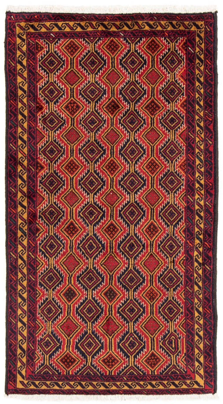 Image of morgenland Hochflor-Läufer »Belutsch Durchgemustert Rosso 181 x 98 cm«, rechteckig, 0,8 mm Höhe, Handgeknüpft bei Ackermann Versand Schweiz