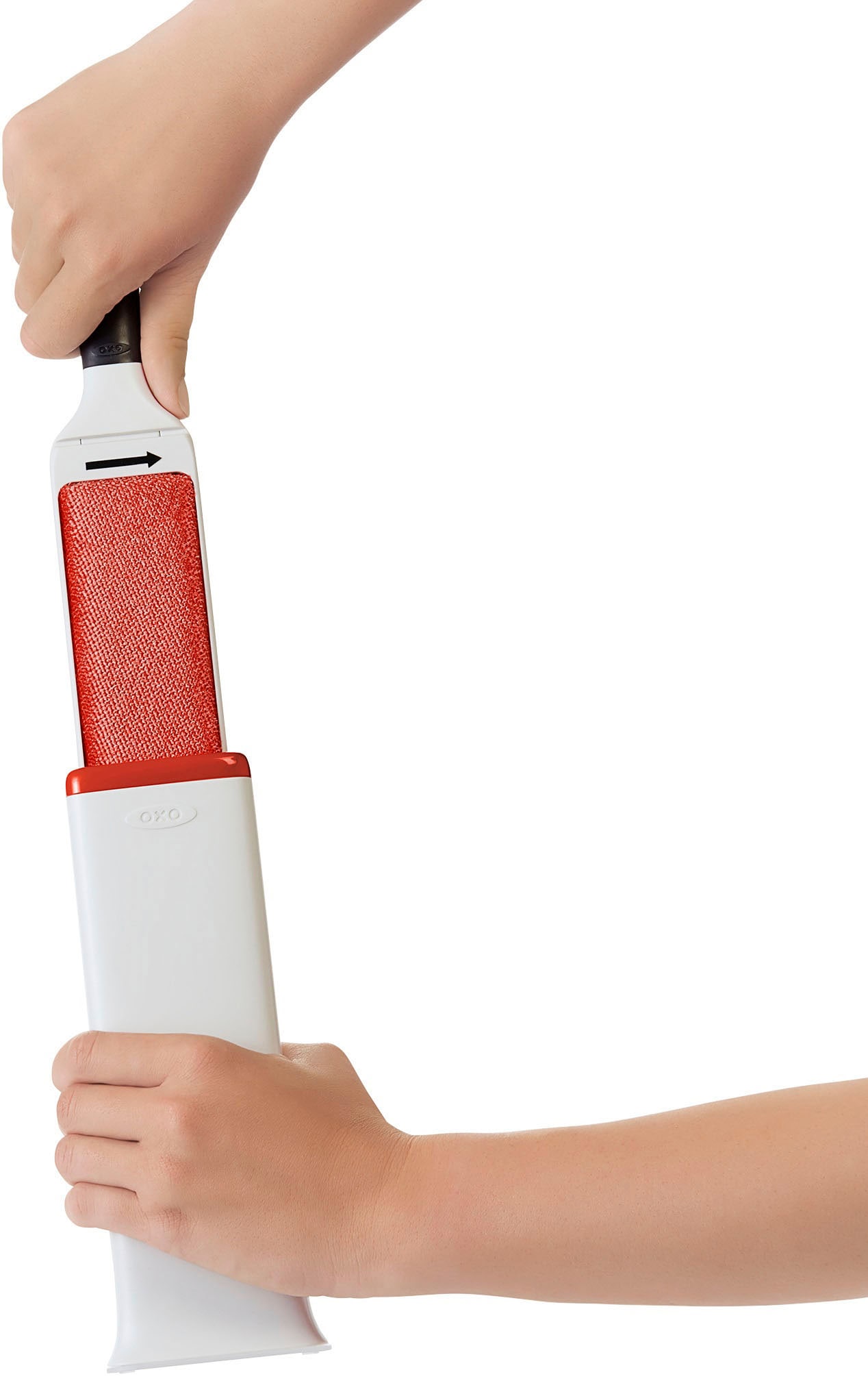 OXO Good Grips Reinigungsbürste, selbstreinigende Möbelbürste