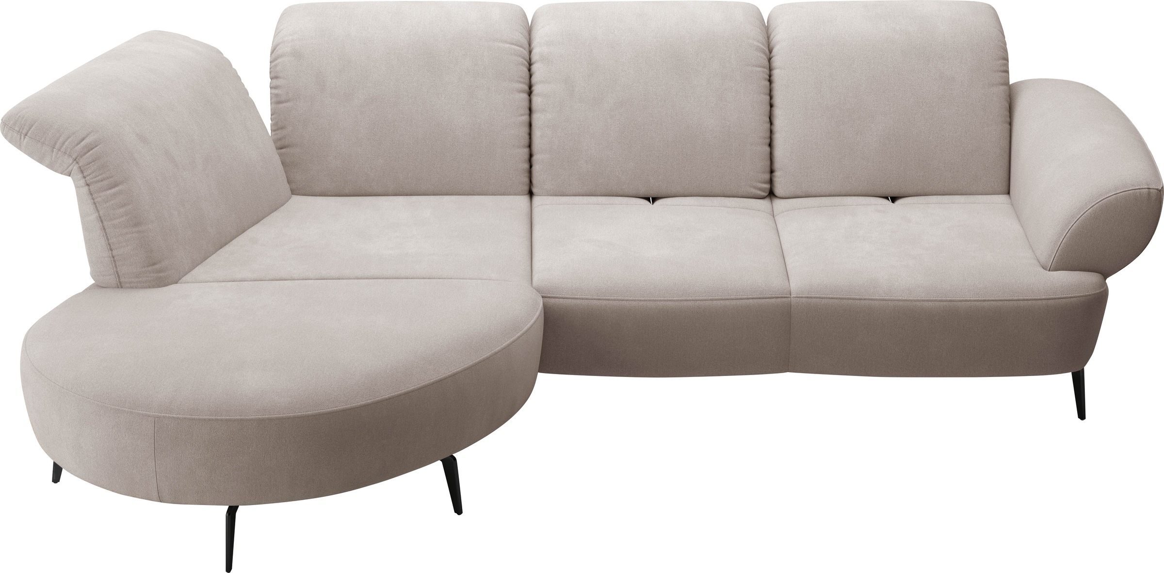 sit&more Ecksofa »Dance, L-Form, inkl. Sitztiefenverstellung«, inkl. Click&Seat, optional mit Kopfteilverstellung