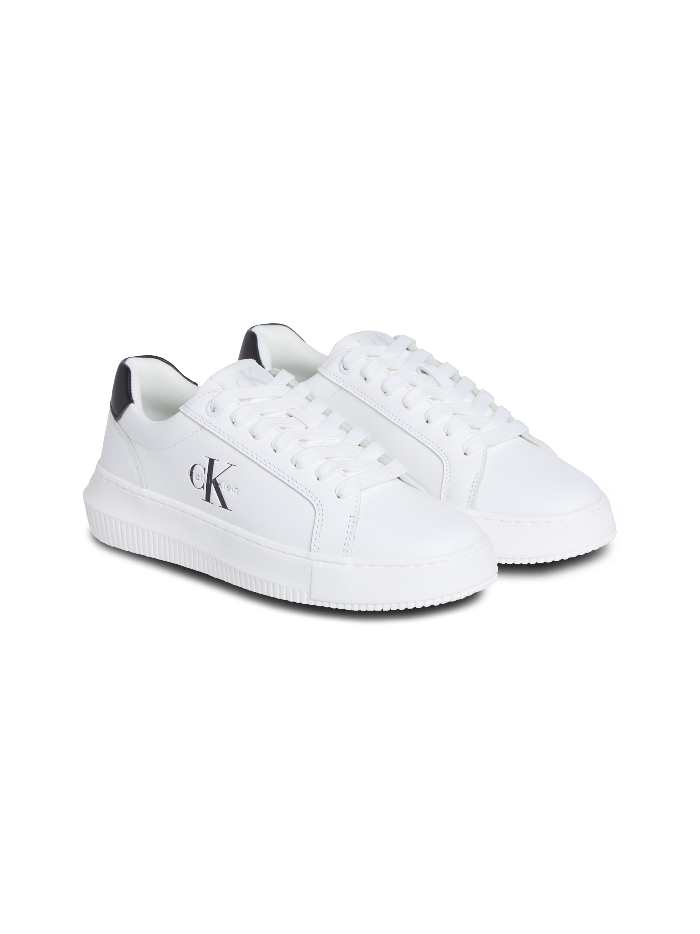 Image of Calvin Klein Jeans Plateausneaker "CHUNKY CUPSOLE MONO LTH WN" Schnürschuh, Halbschuh, Freizeitsneaker mit seitlichem CK-Logo