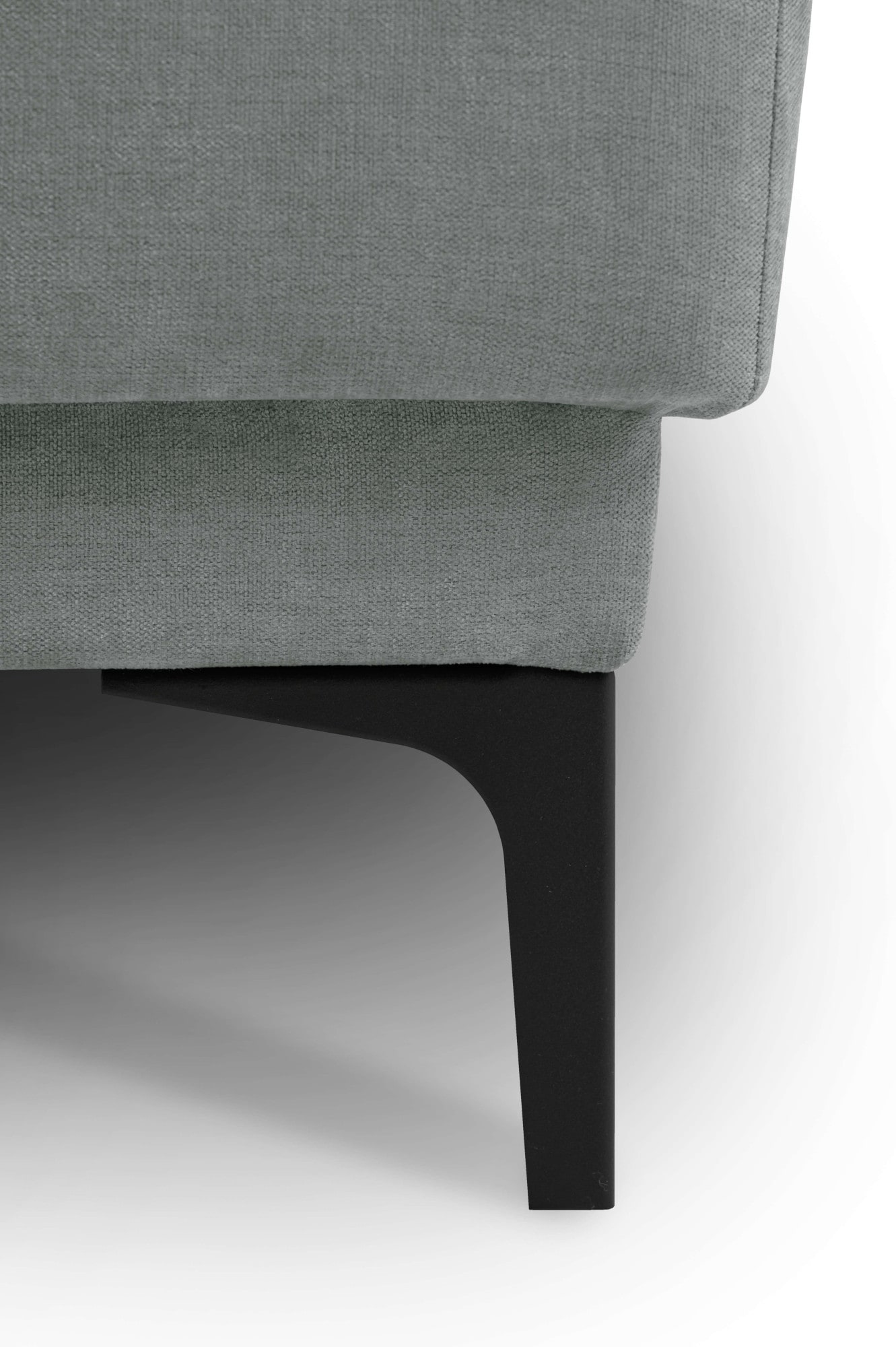 Places of Style Wohnlandschaft »XXL Sofa Oland, Struktur, Flachgewebe, Luxus-Microfaser, Boucle«, U-Form, 342 cm, Wellenunterfederung, Skandi-Design, Metallfüsse